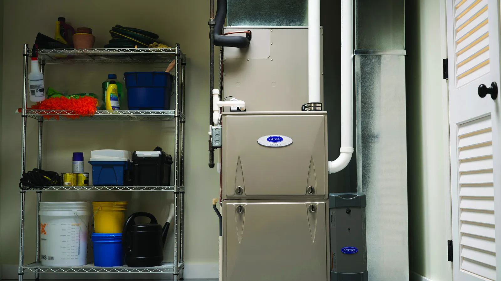 a refrigerator in a kitchen