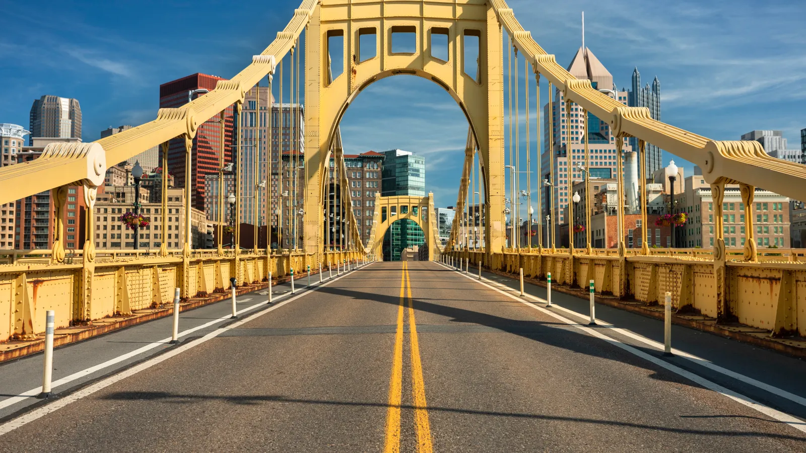 a road with a bridge over it