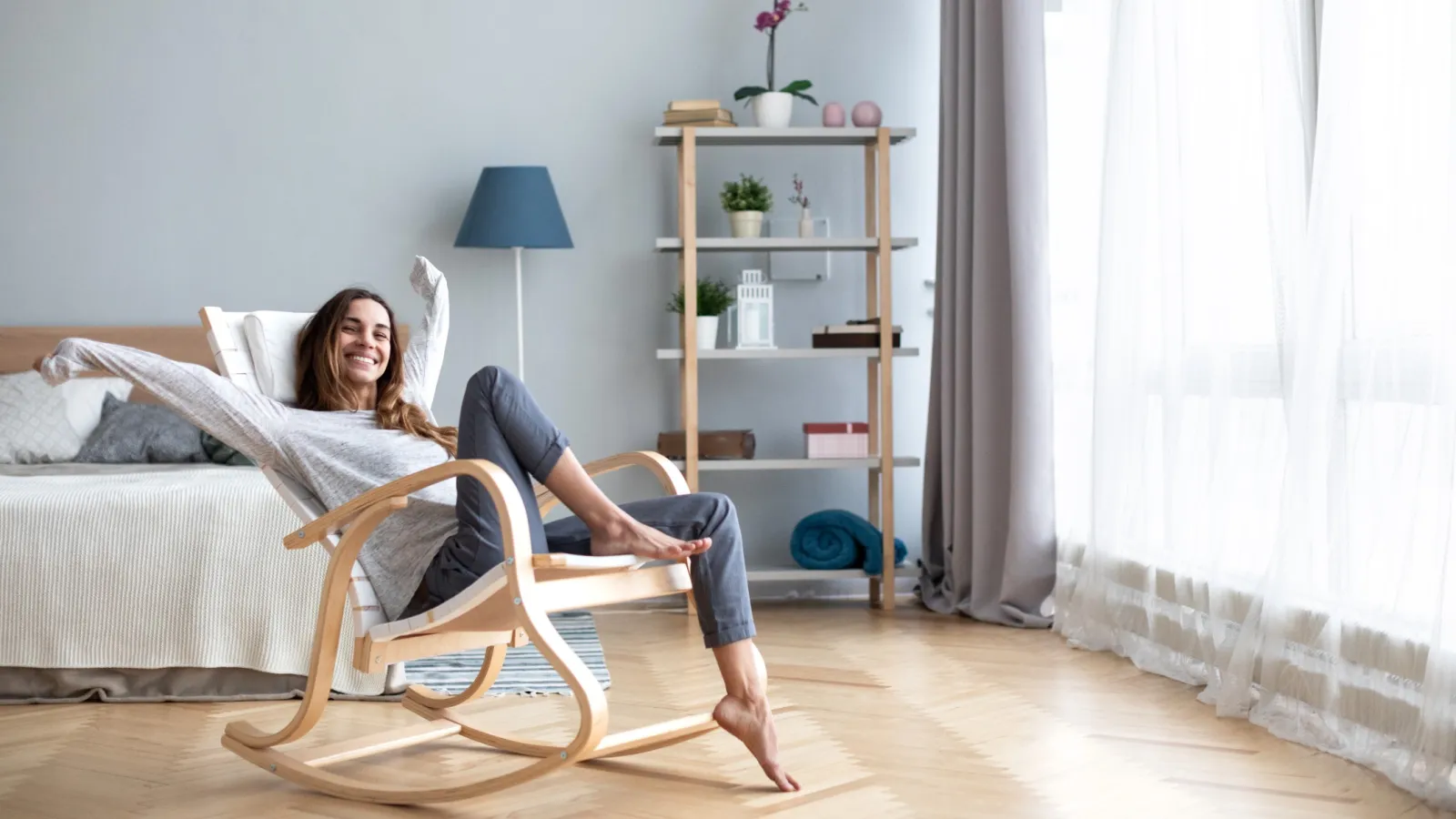 a person sitting on a chair