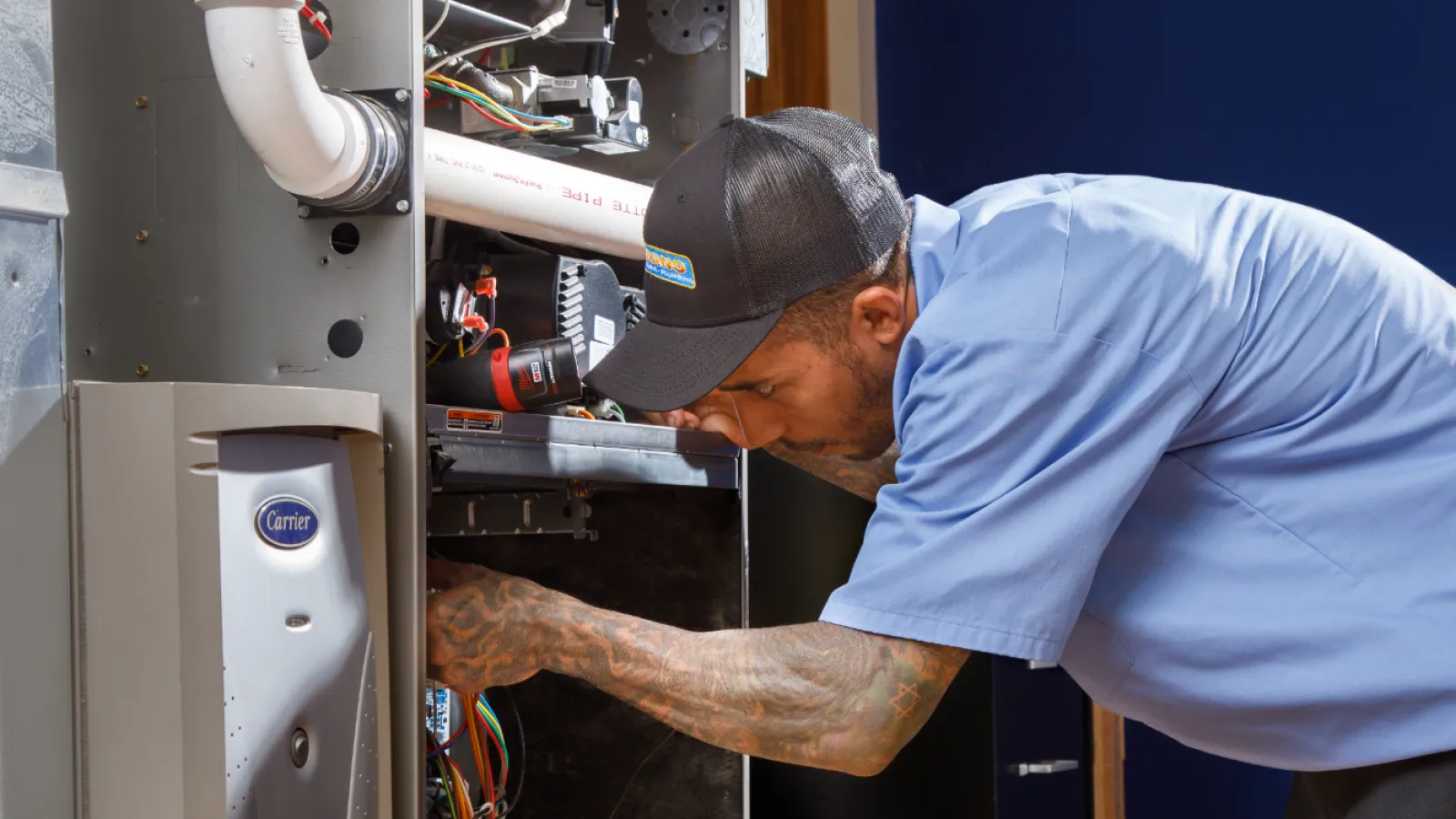 a man working on a machine