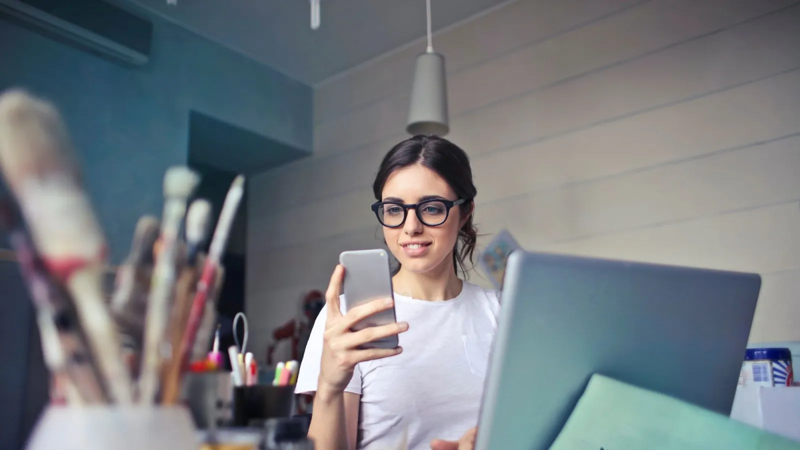 a person holding a phone