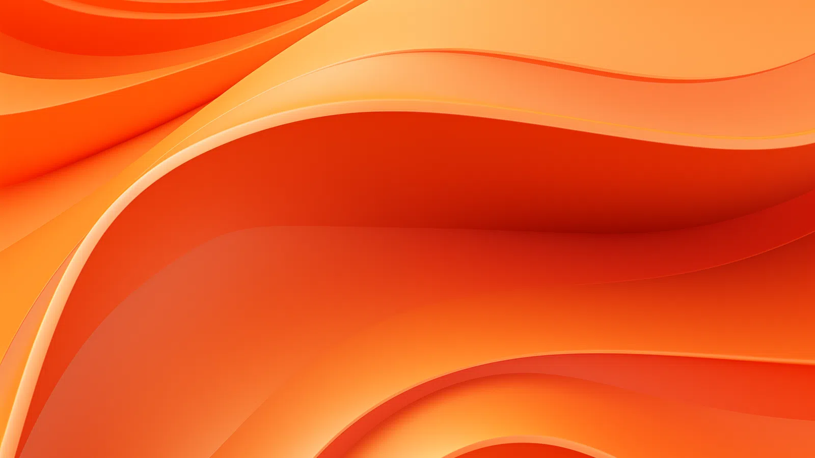 Abstract orange waves with smooth curves and layered textures creating dynamic flow and depth in design.