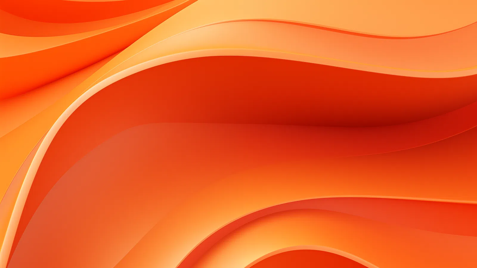 Abstract orange waves with smooth curves and layered textures creating dynamic flow and depth in design.