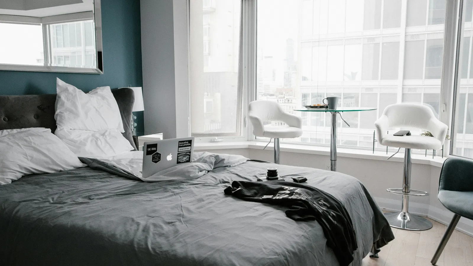 a bed with a blanket on it