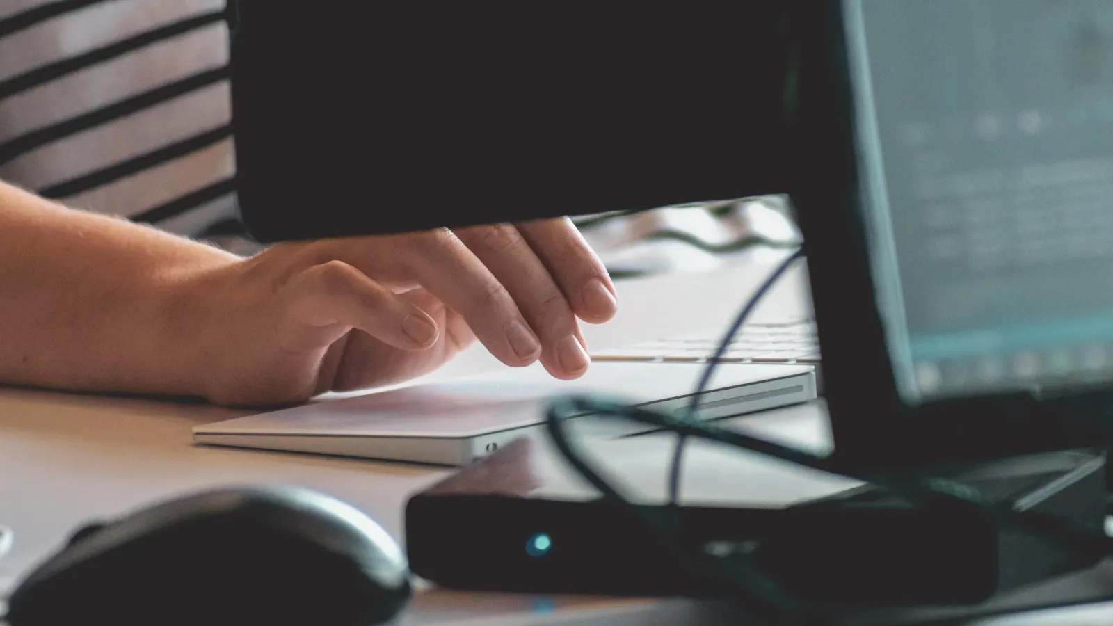 a person at a computer