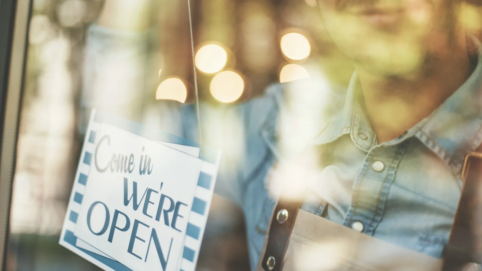 small business advertising we're open