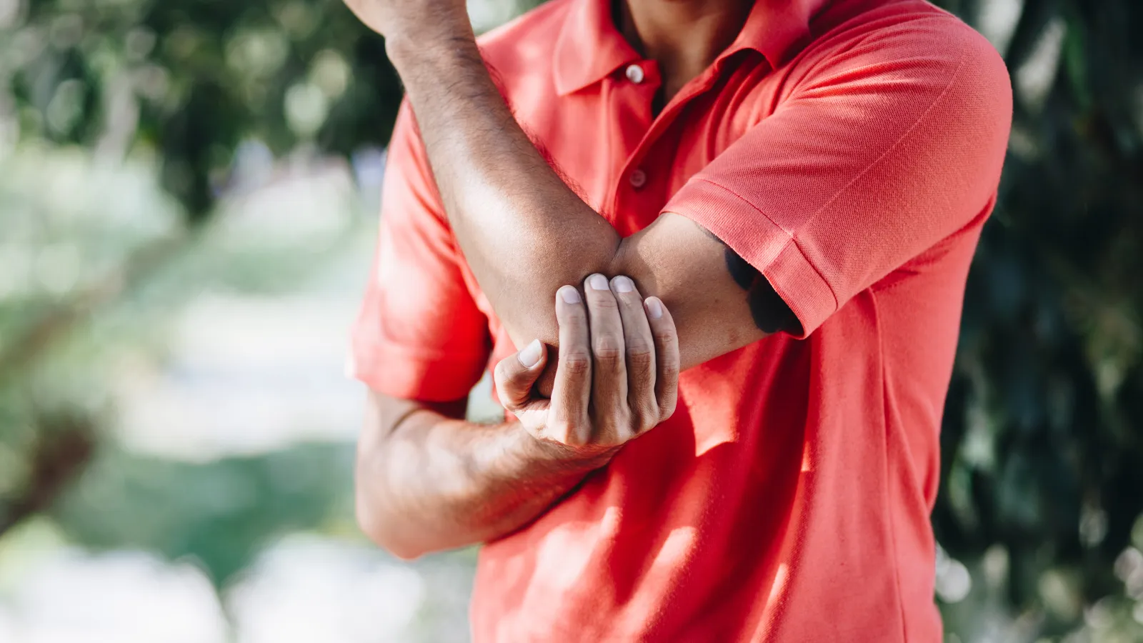 a person holding the hands together