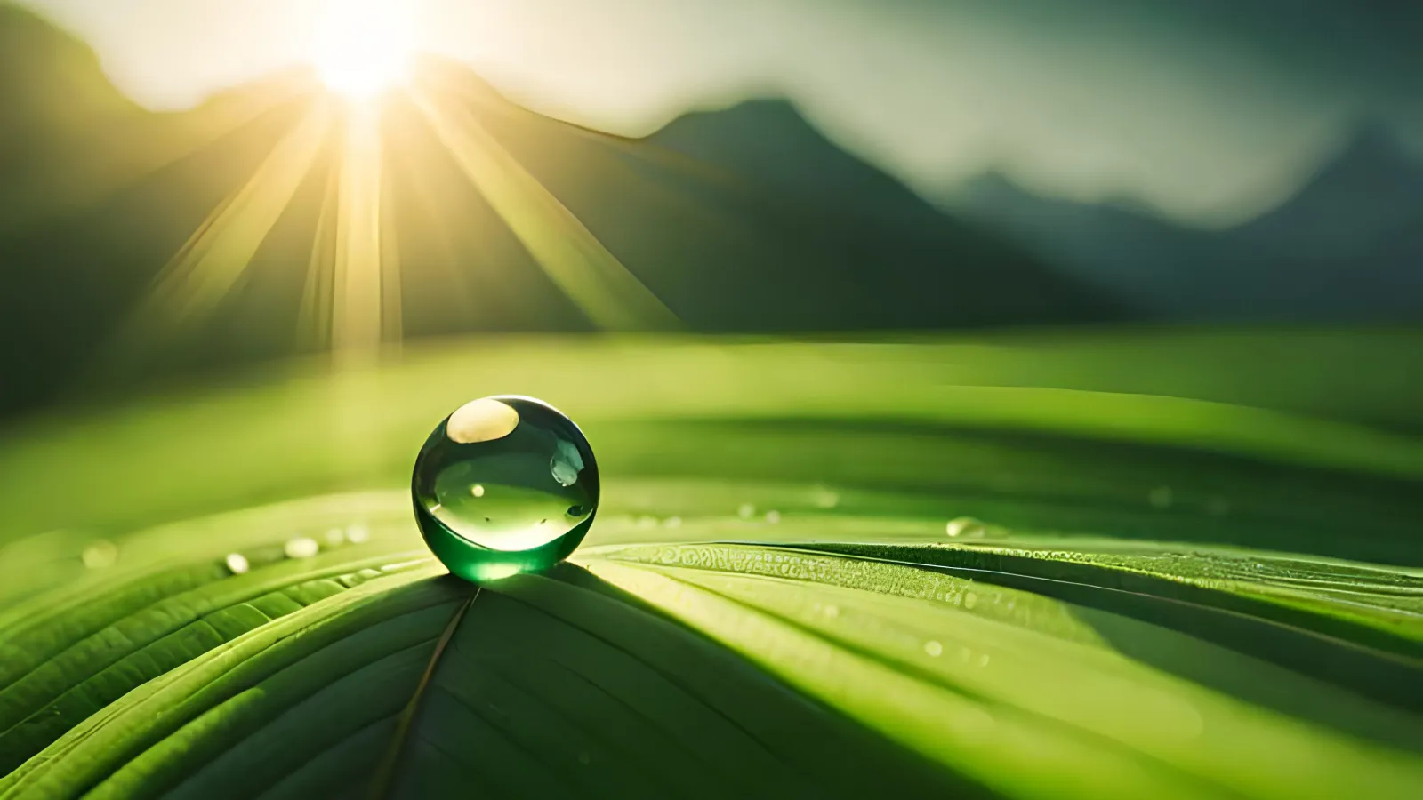 a drop of water on a leaf