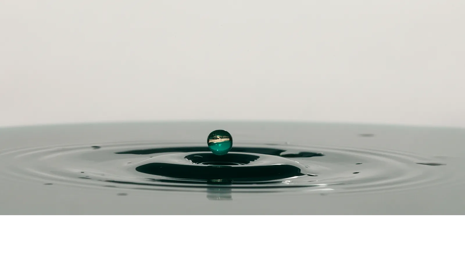 a drop of water on a surface