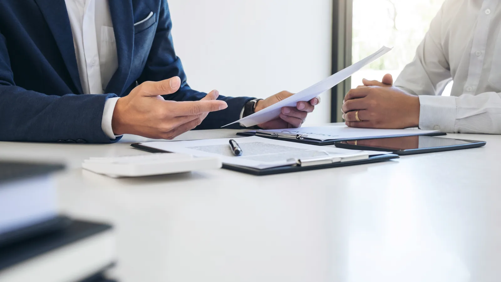 two people having a legal meeting