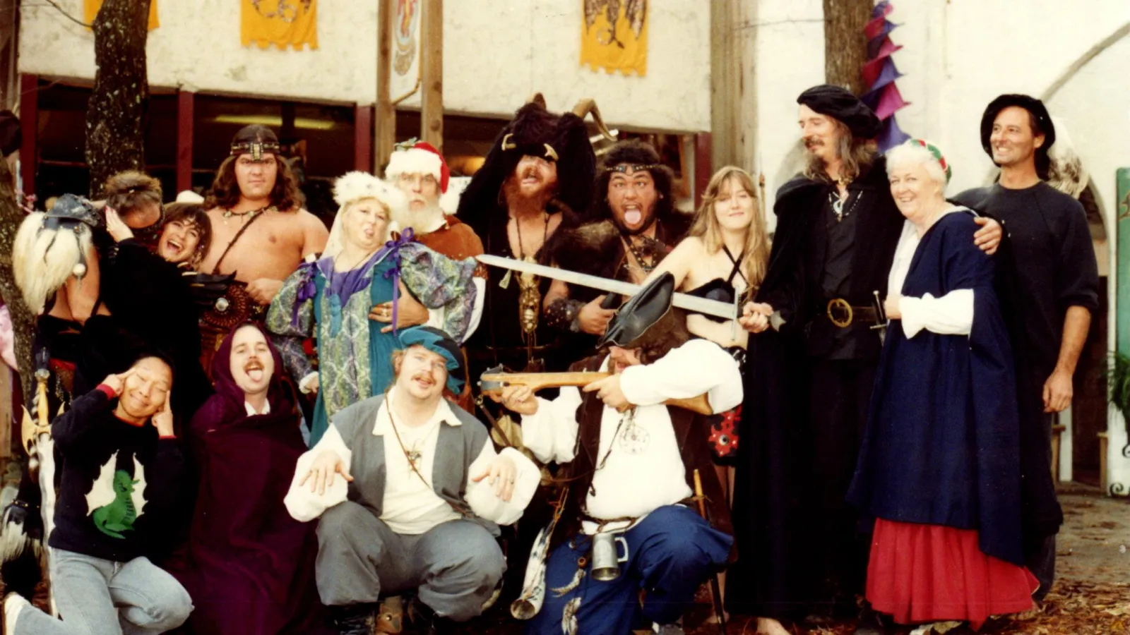 a group of people posing for the camera