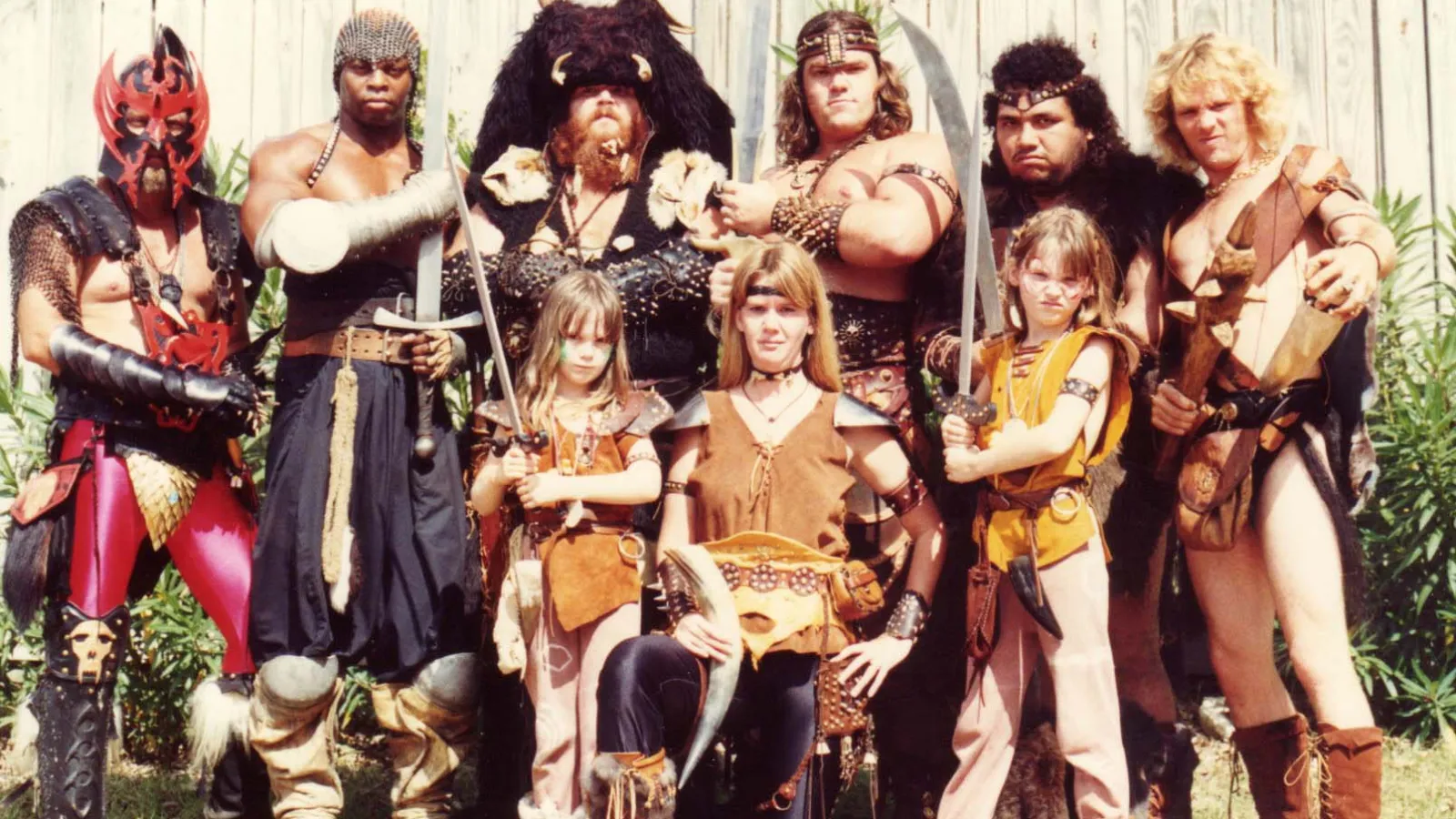 a group of people posing for the camera