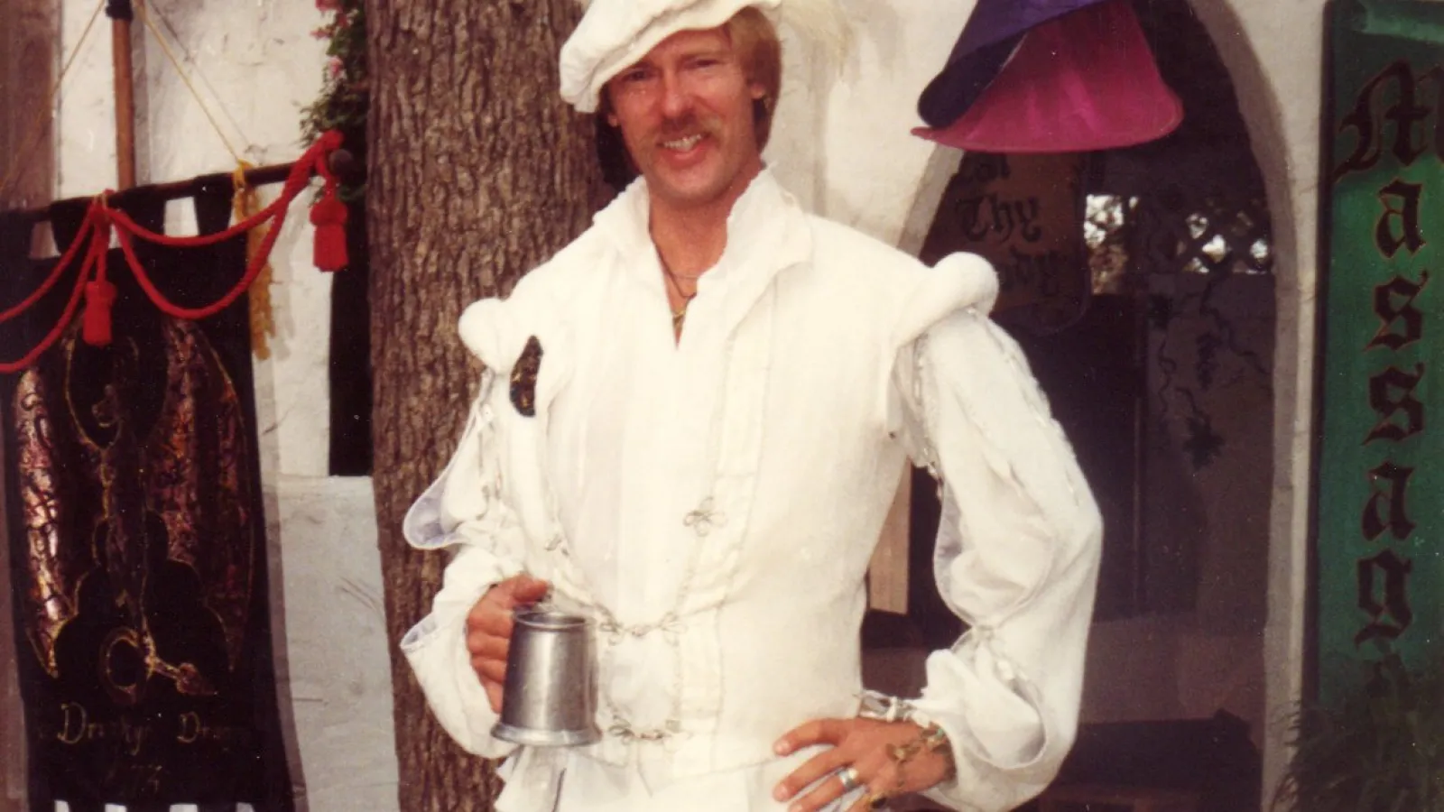 a person wearing a costume posing for the camera