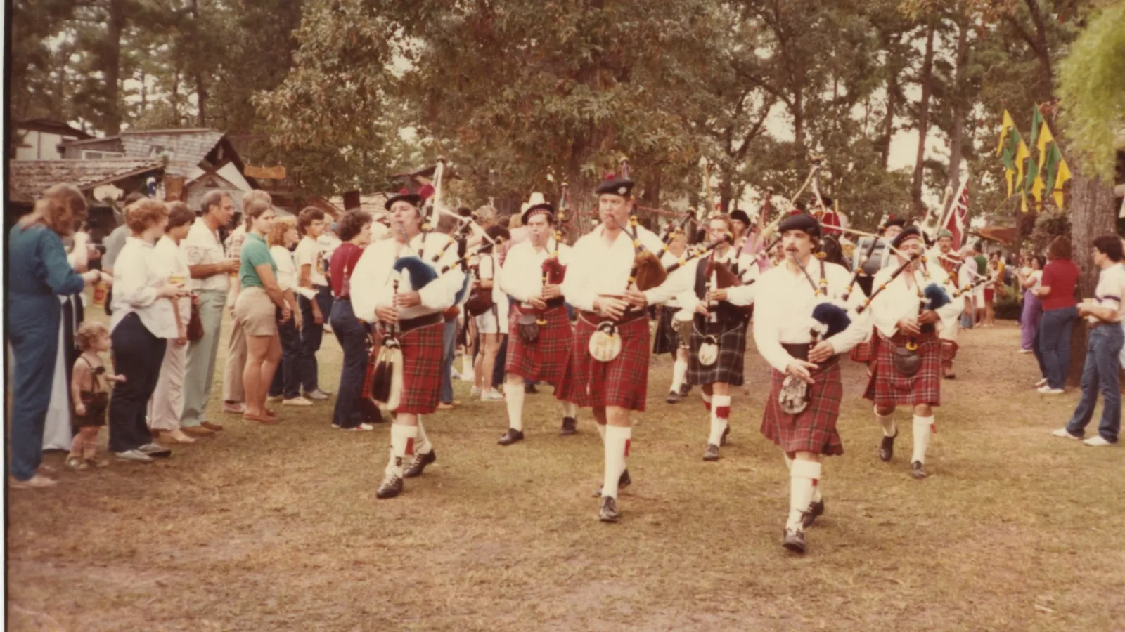 a group of people in a field