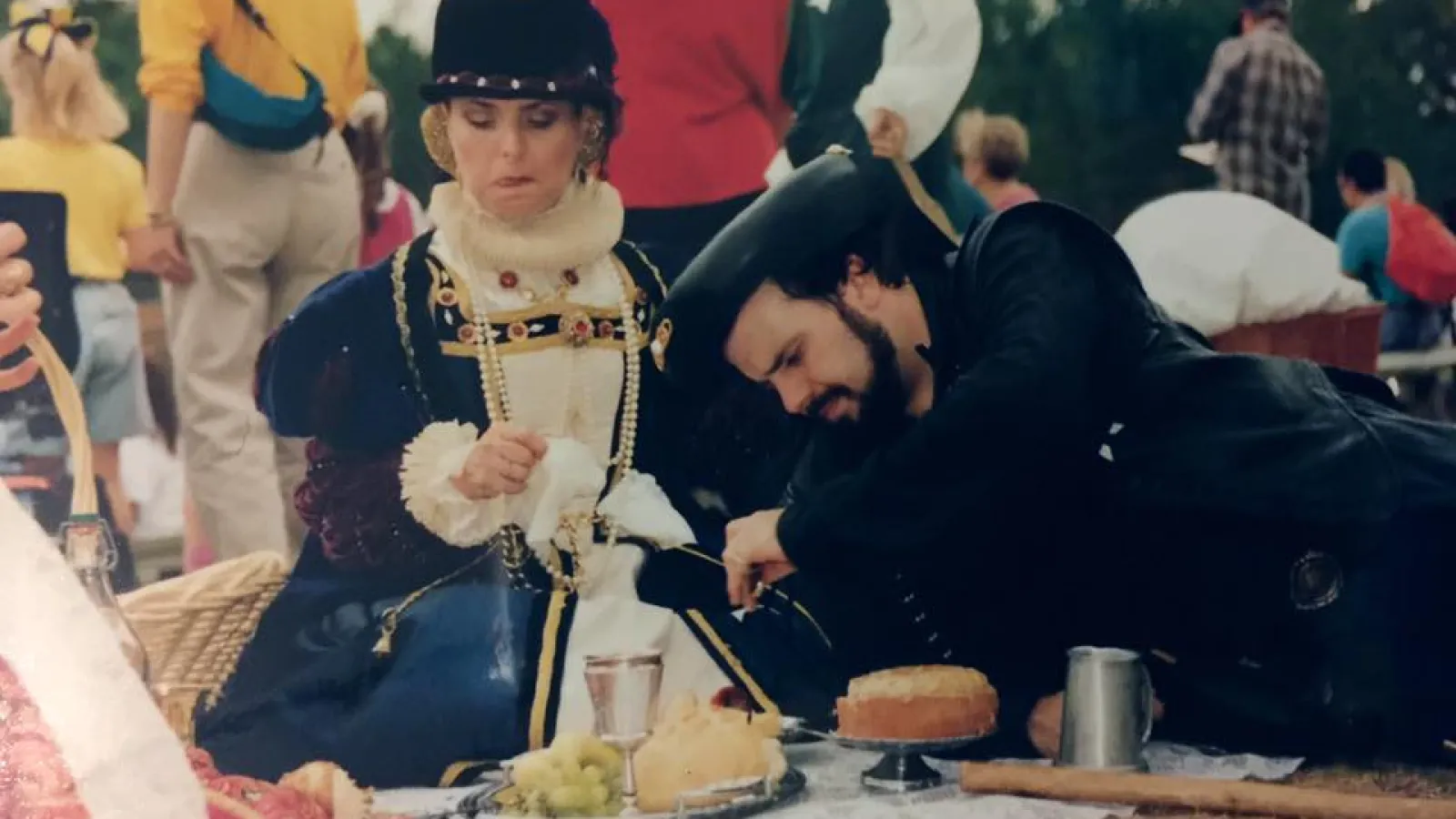 a group of people sitting at a table