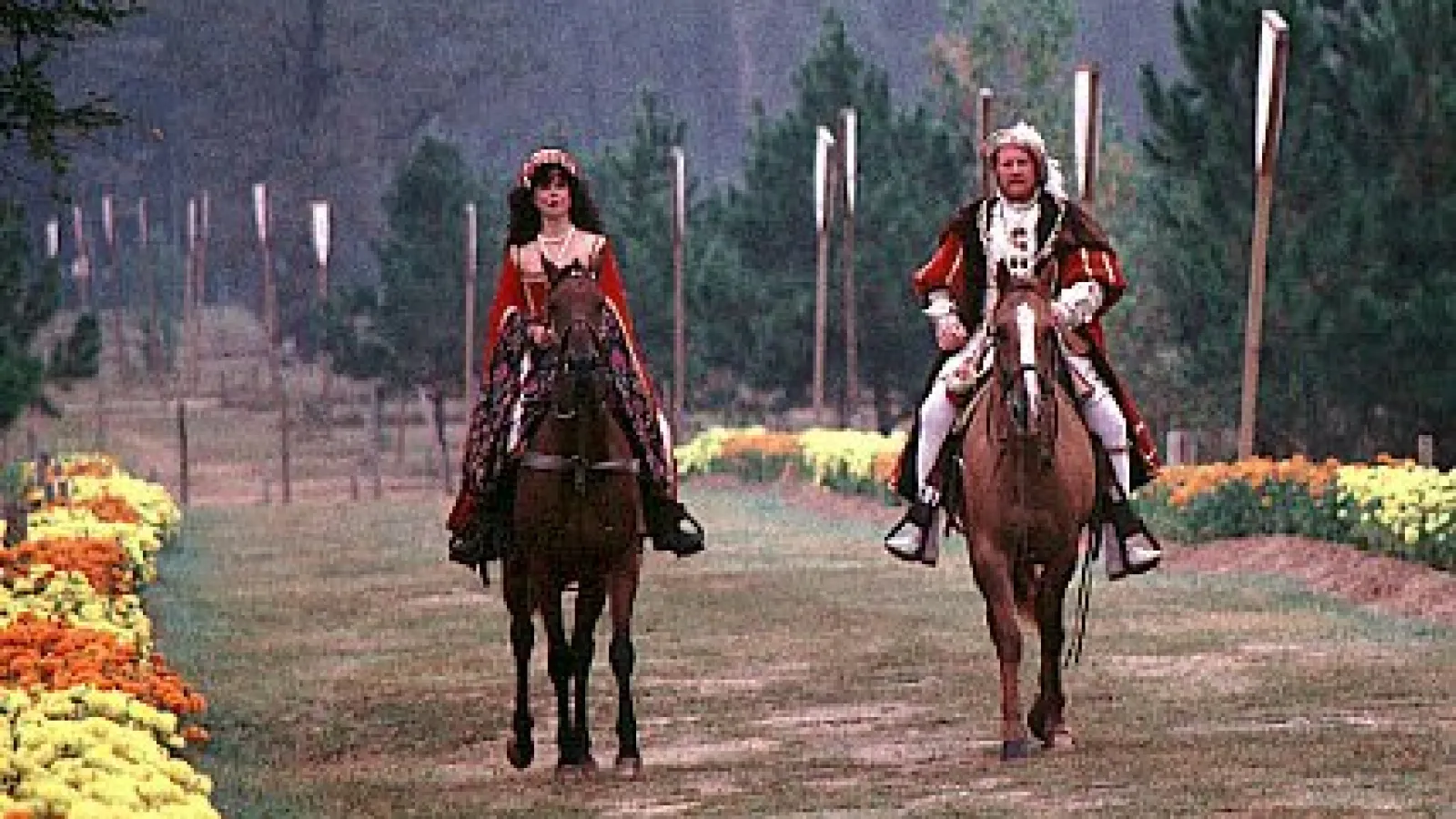 a man riding a horse