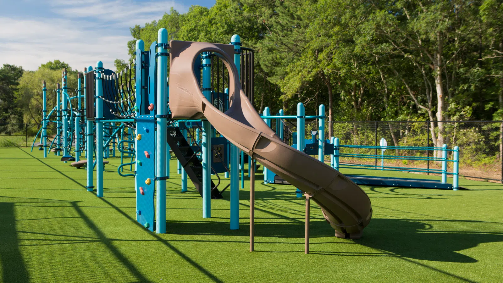 commercial playground with artificial grass