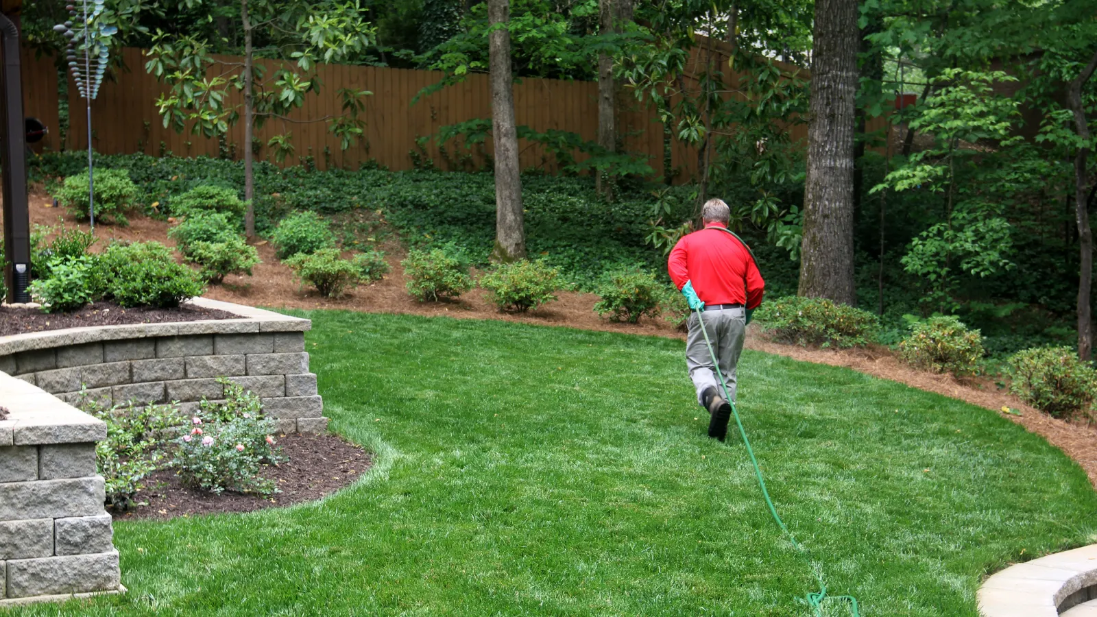 man in grass