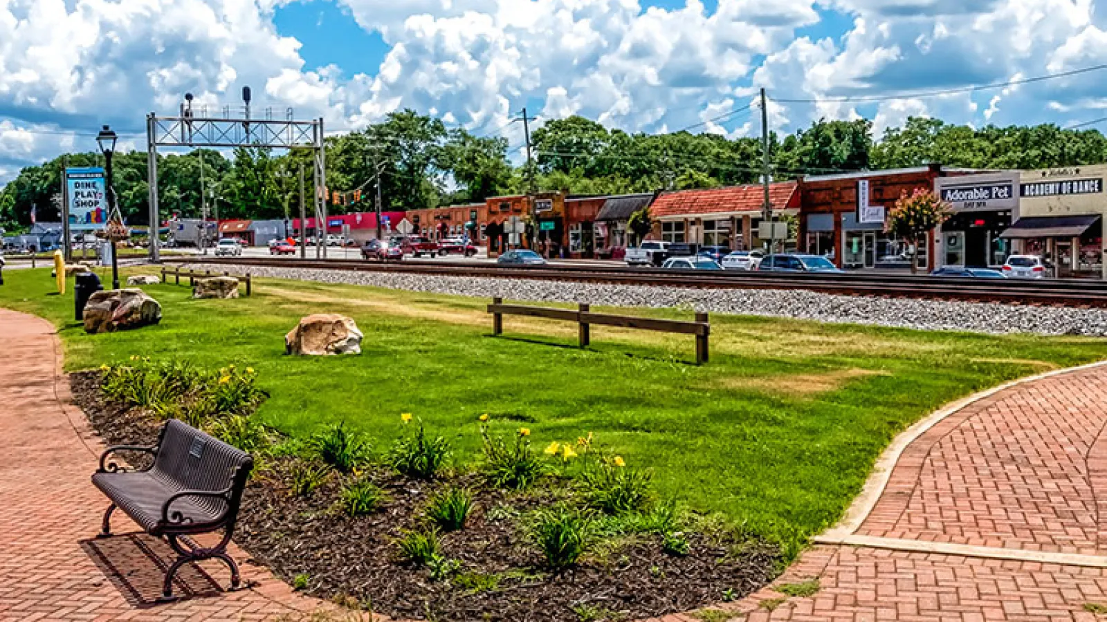 downtown area