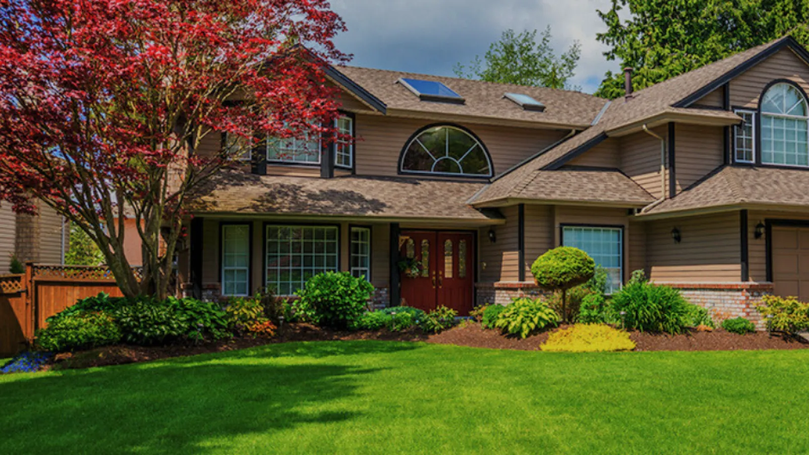 a house with a large yard