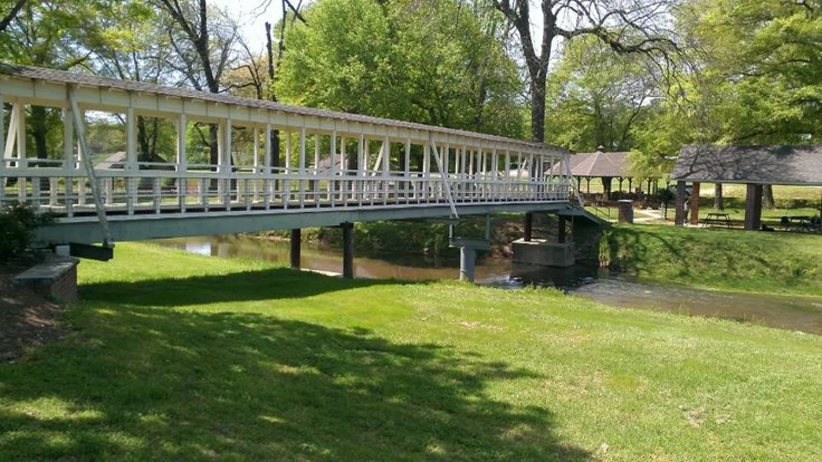 bridge over green grass