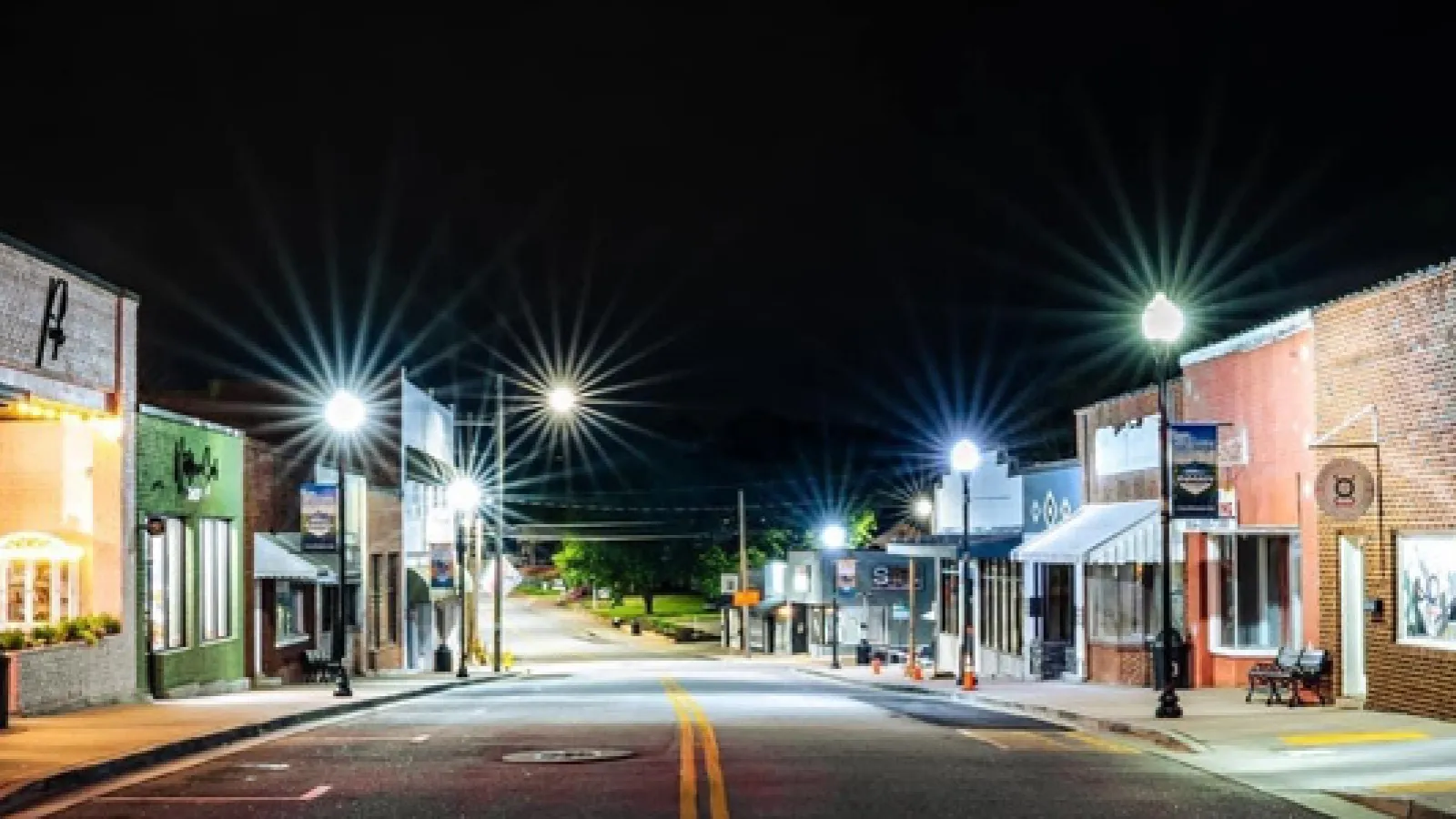 a street at night