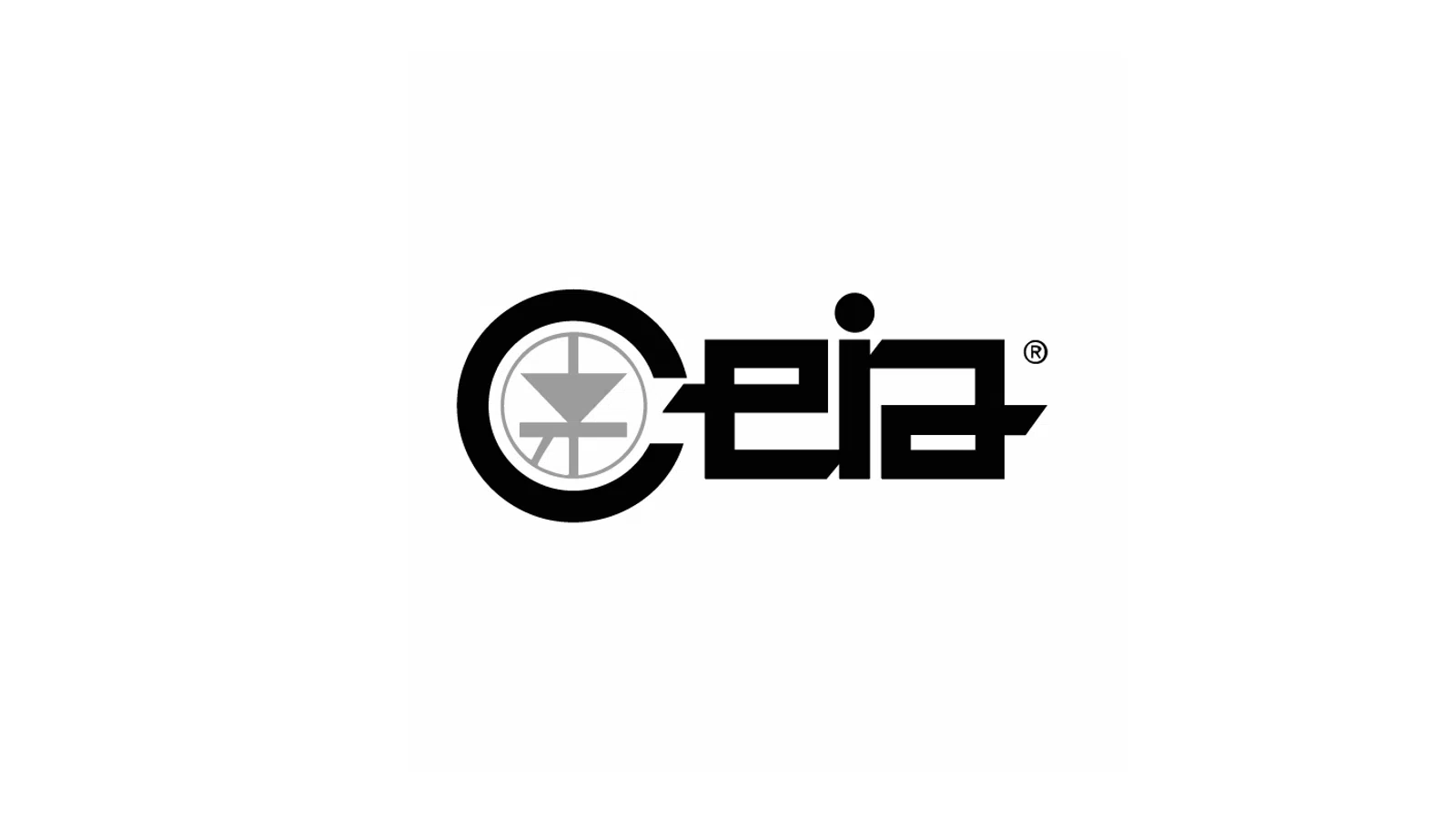 Ceia logo with a circular symbol and stylized black letters on a white background