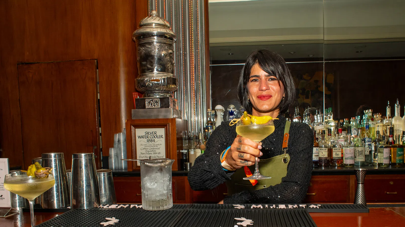 Mijenta Tequila showing off their expert bartenders at the Sazerac Bar Roosevelt Hotel in The French Quarter on Tuesday, July 21, 2026. #mijentatequila #sazeracbar #totc2026