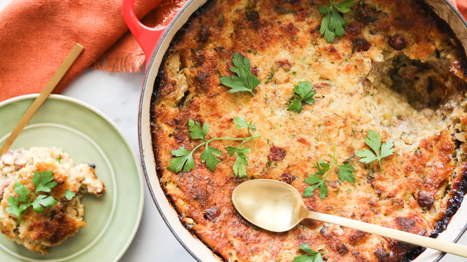 Oyster & Andouille Sausage Cornbread Dressing