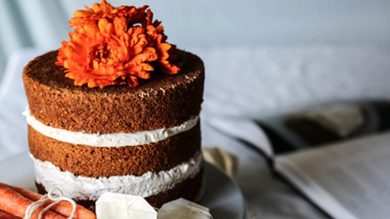 Cardamom Carrot Cake + Earl Grey Frosting (gl