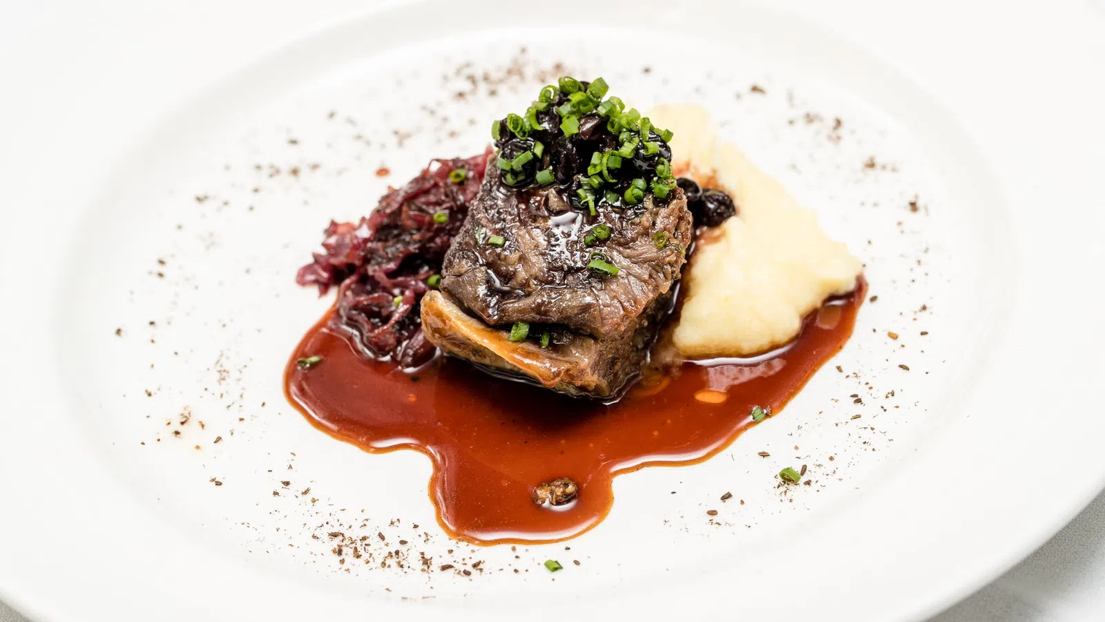a plate with food on it