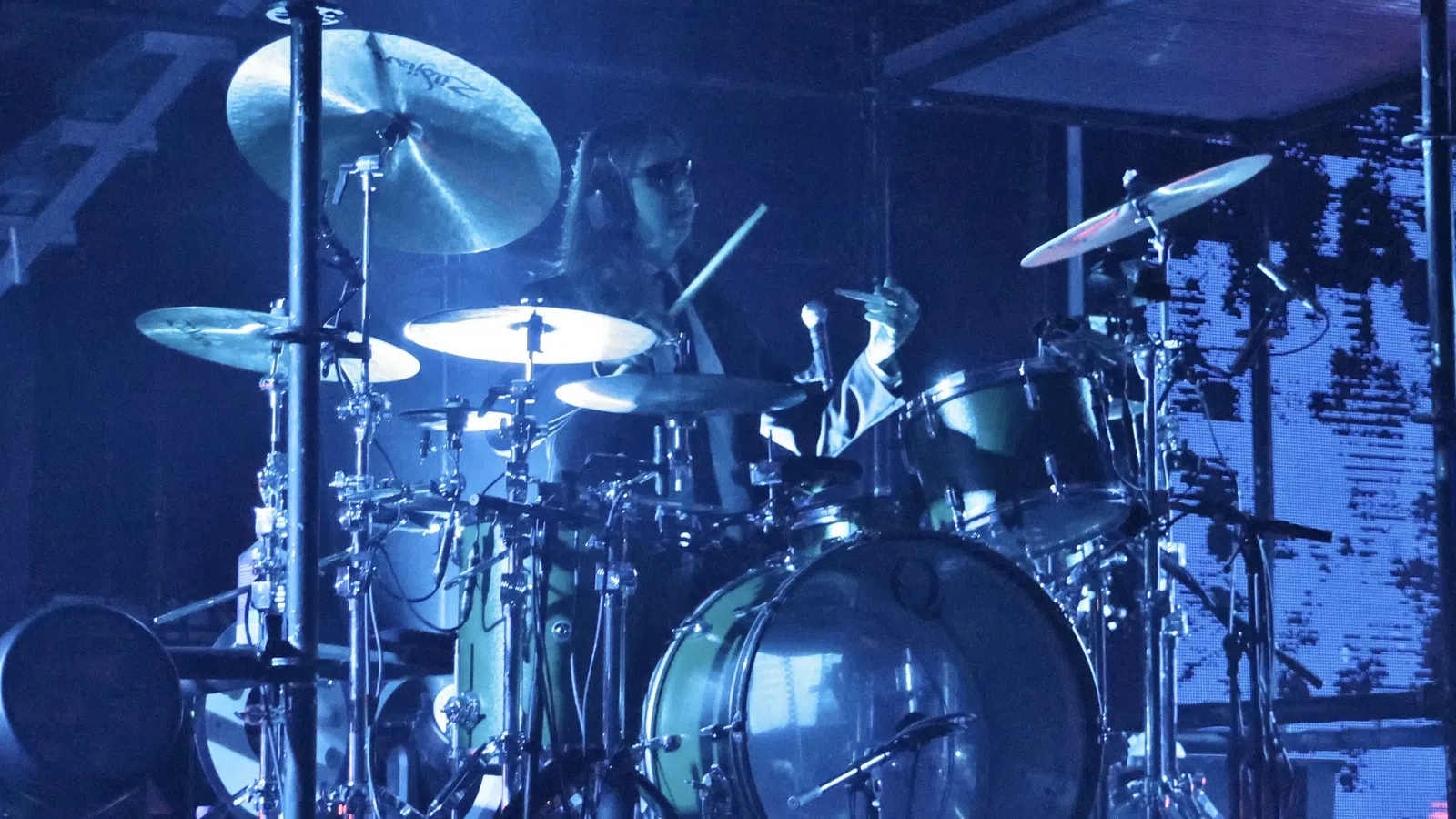 a person playing the drums