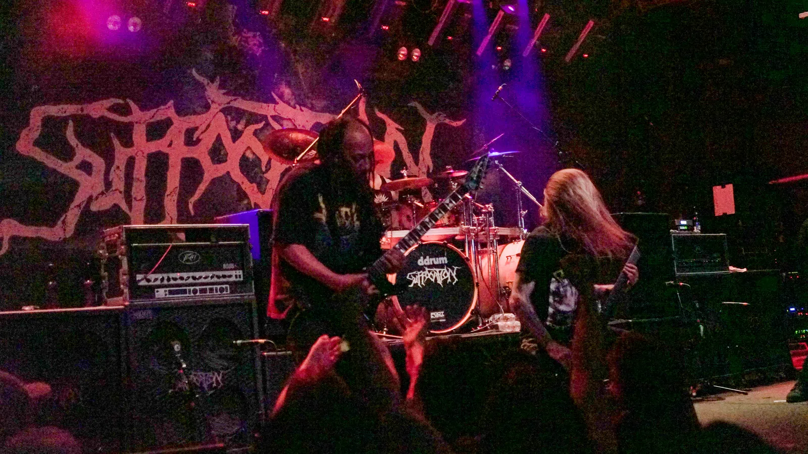 a band playing on a stage