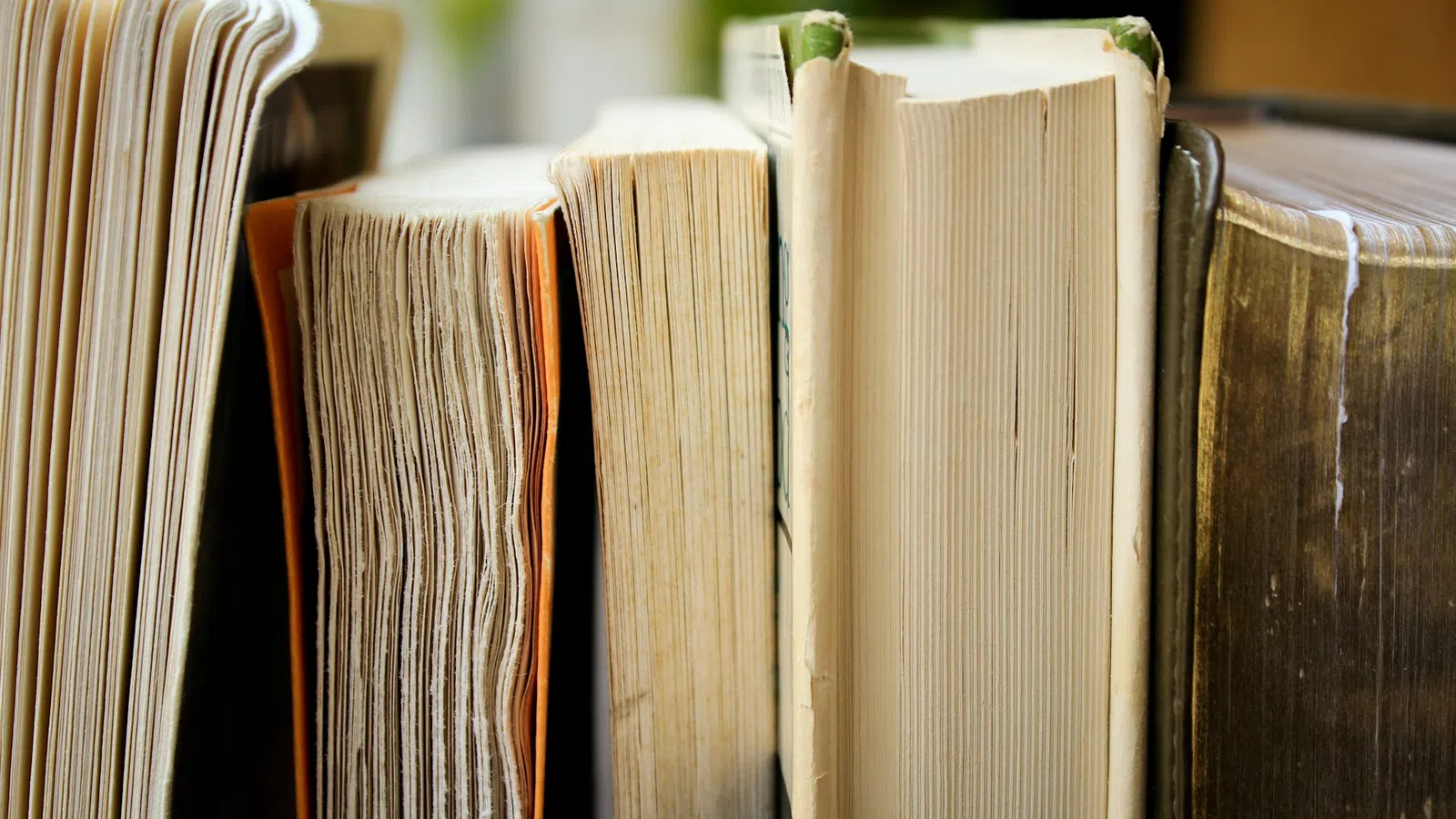 a row of books