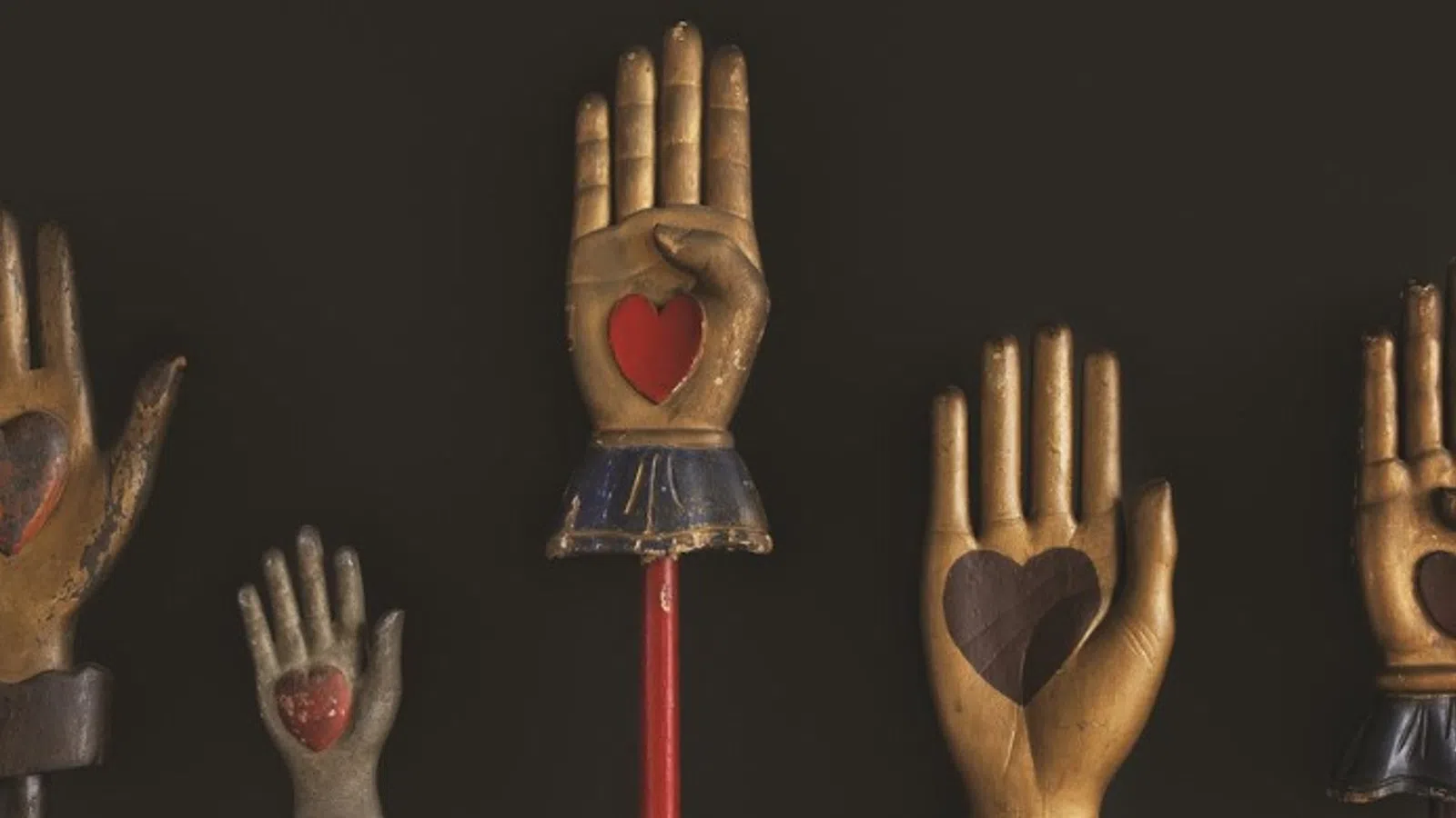 a group of hand puppets