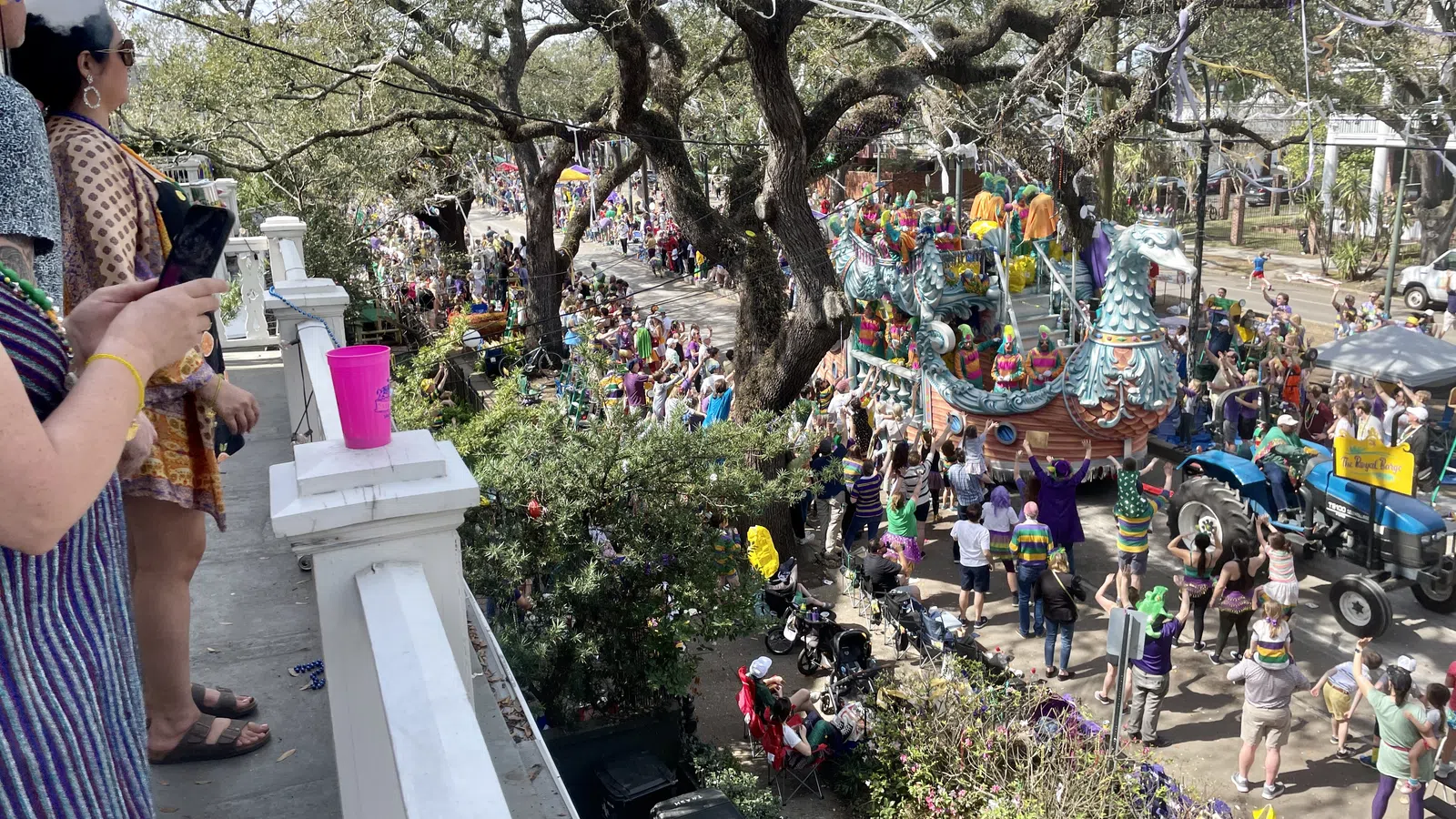 a crowd of people at a parade