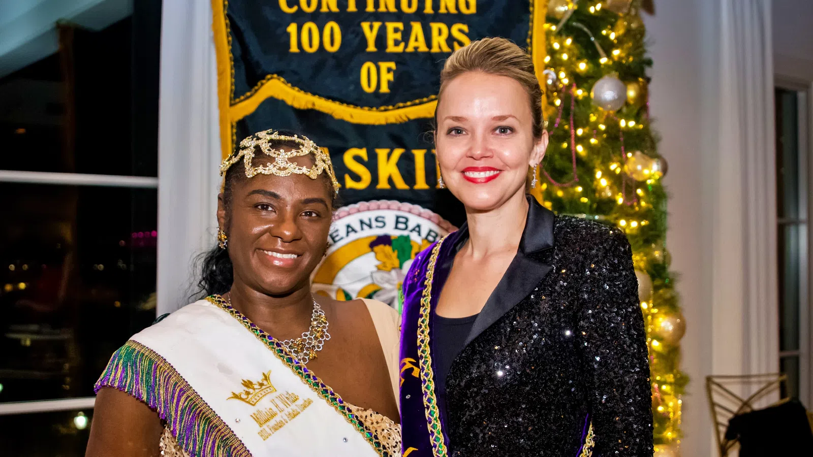 two women standing together
