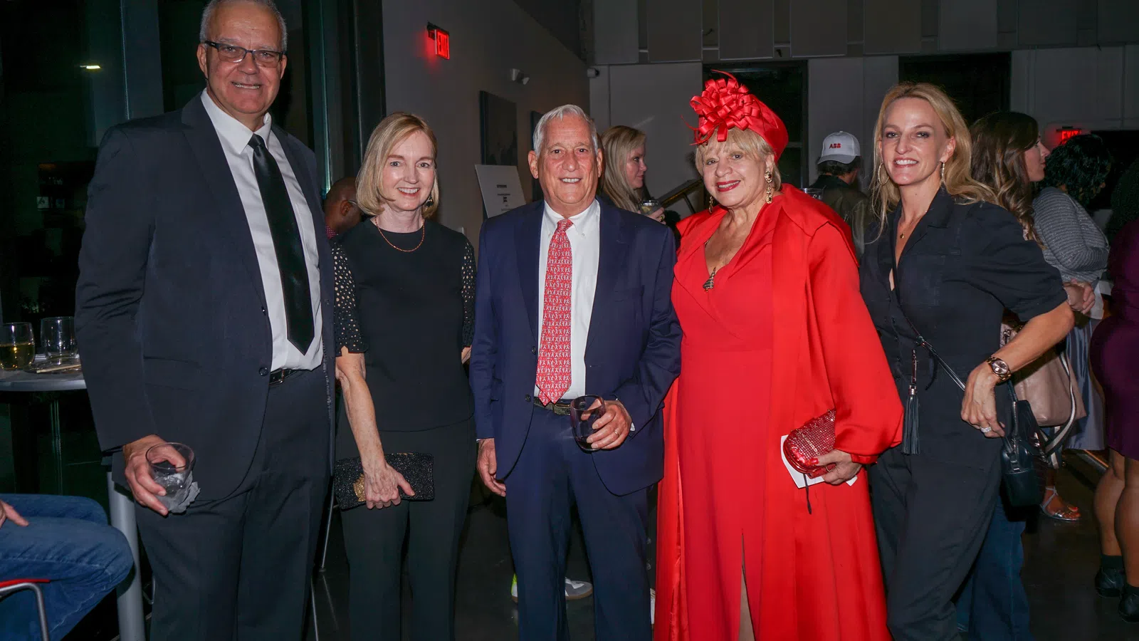 Walter Isaacson et al. posing for a photo