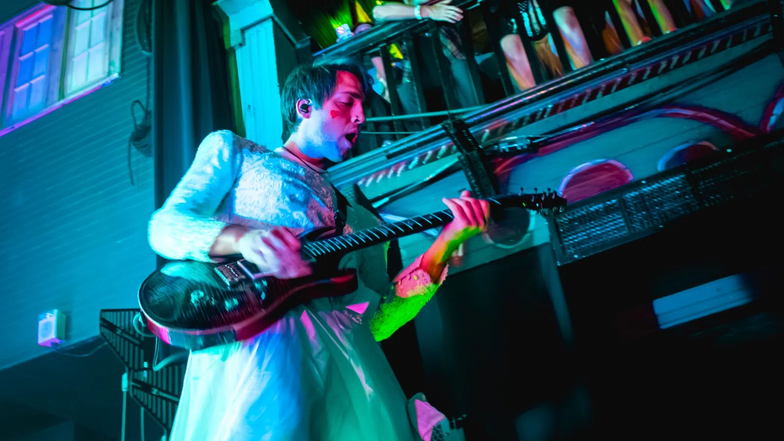 a person playing a guitar
