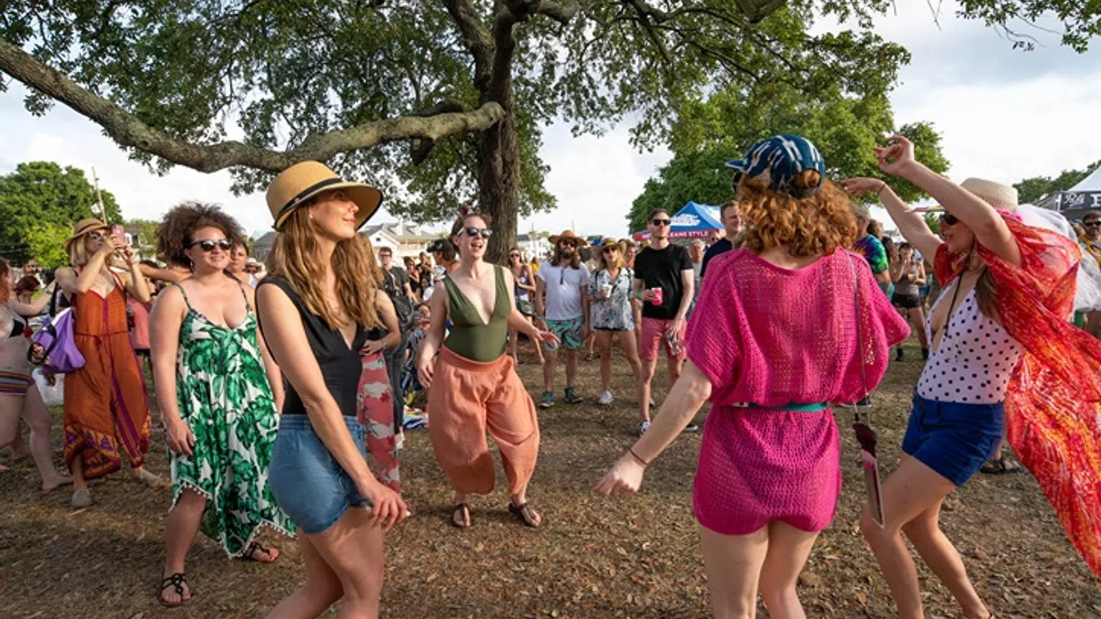 a group of people dancing