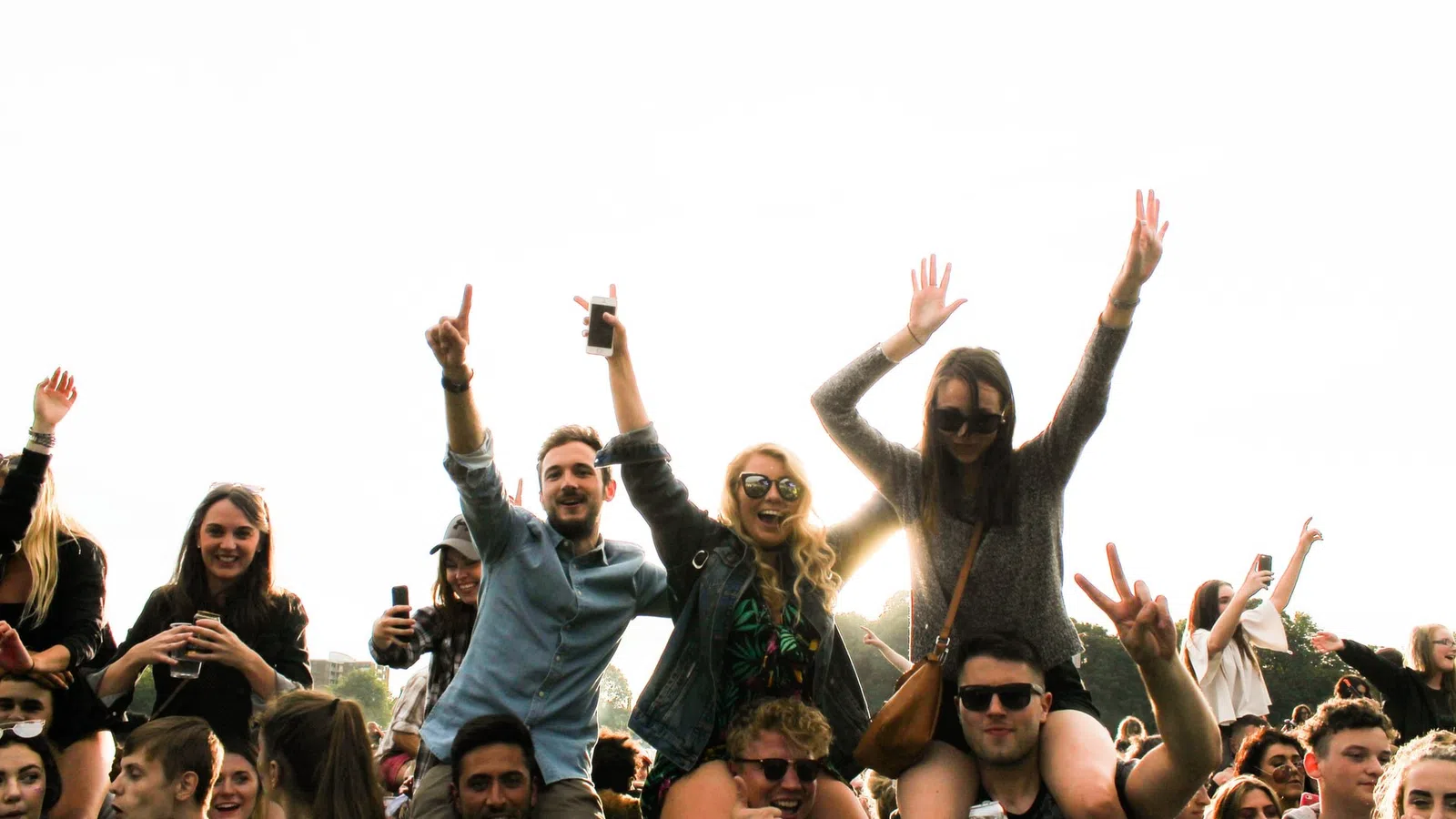 a crowd of people