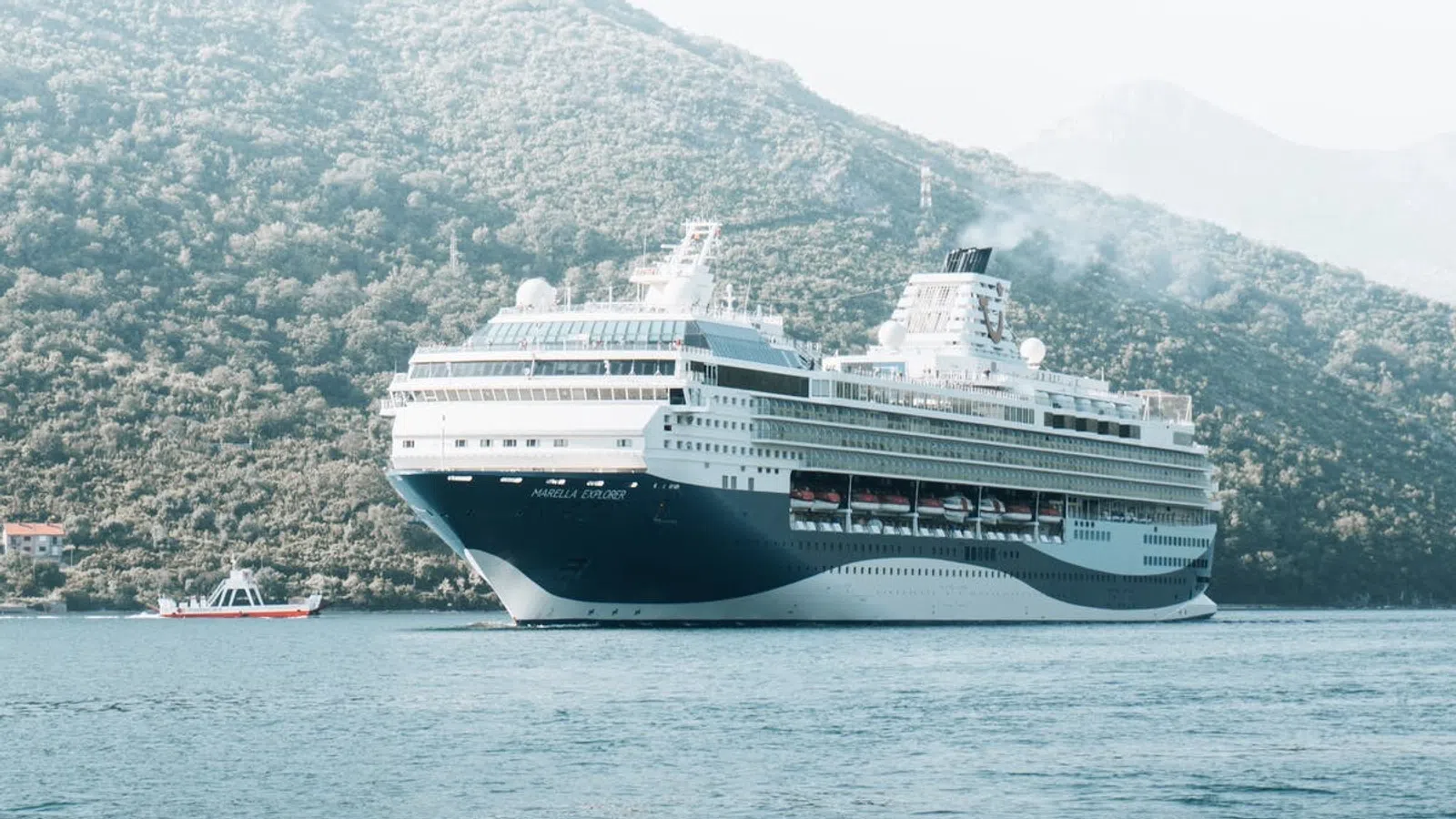 a cruise ship in the water