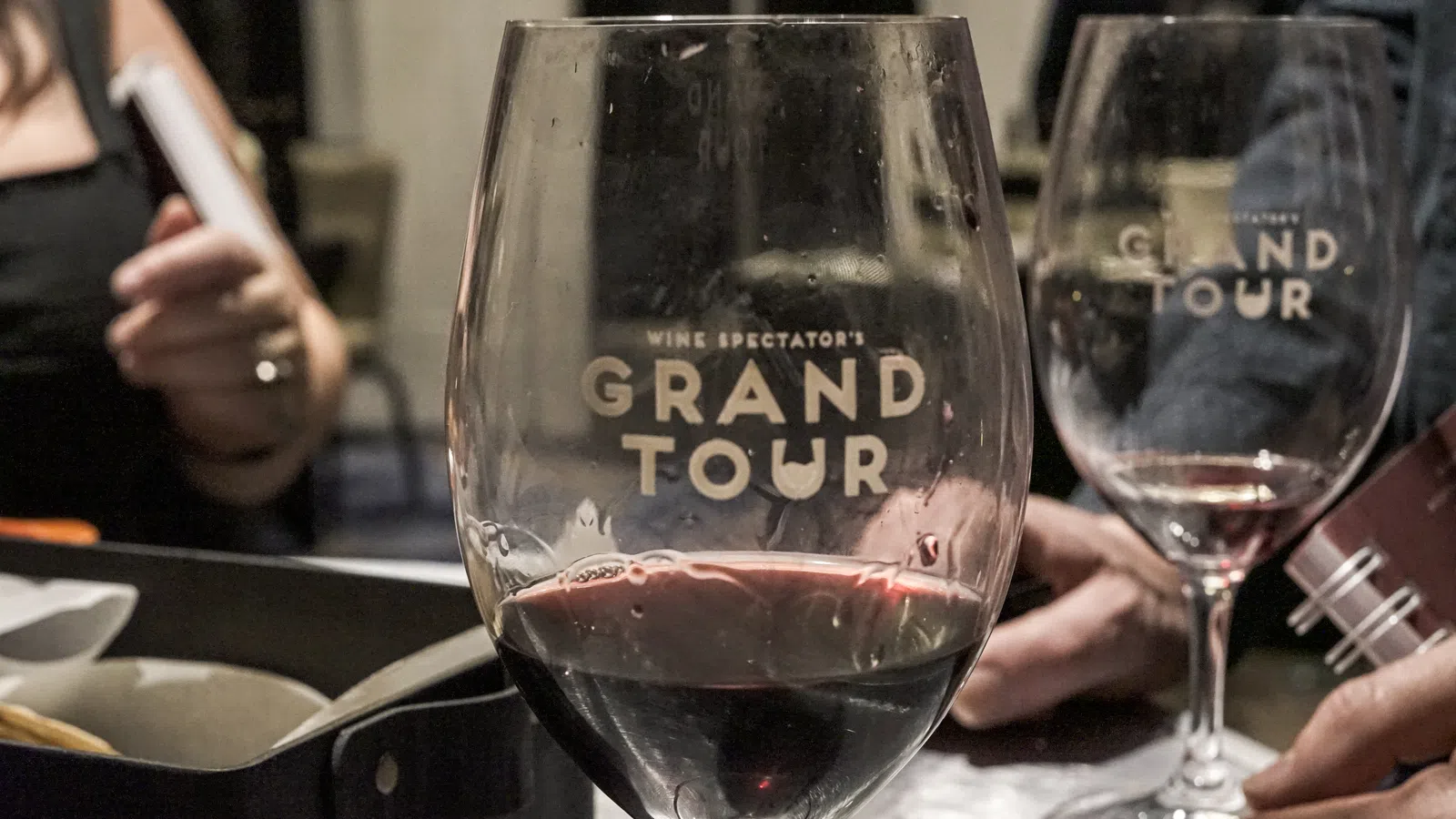a couple of wine glasses