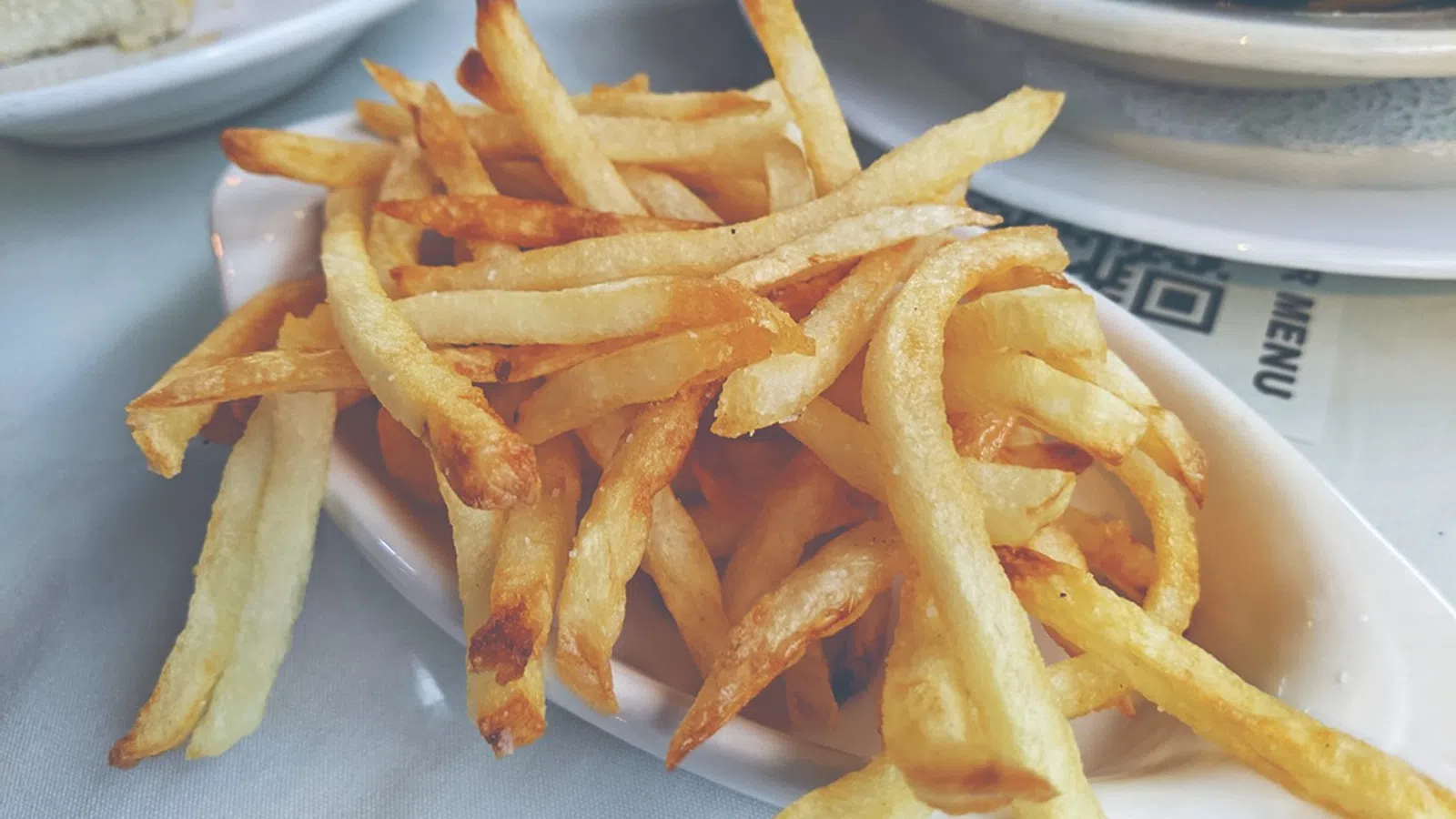 a plate of french fries