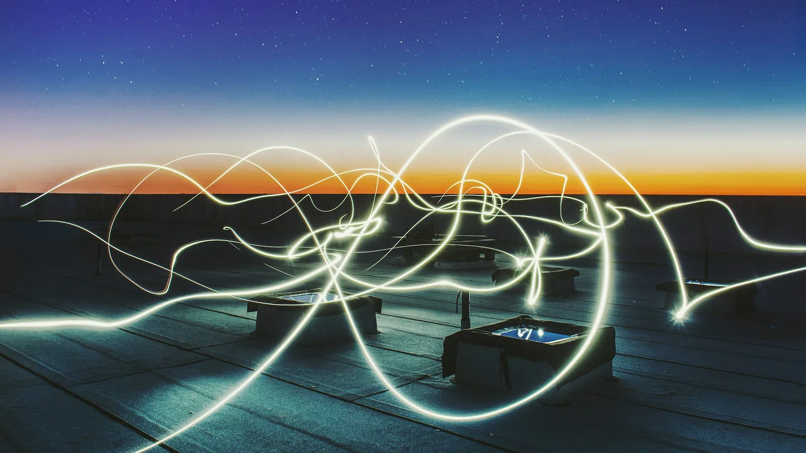 a large airplane with lights