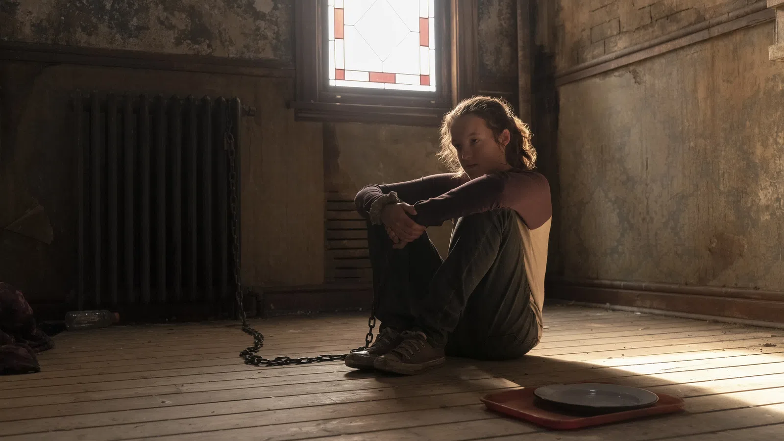 a person sitting on the floor