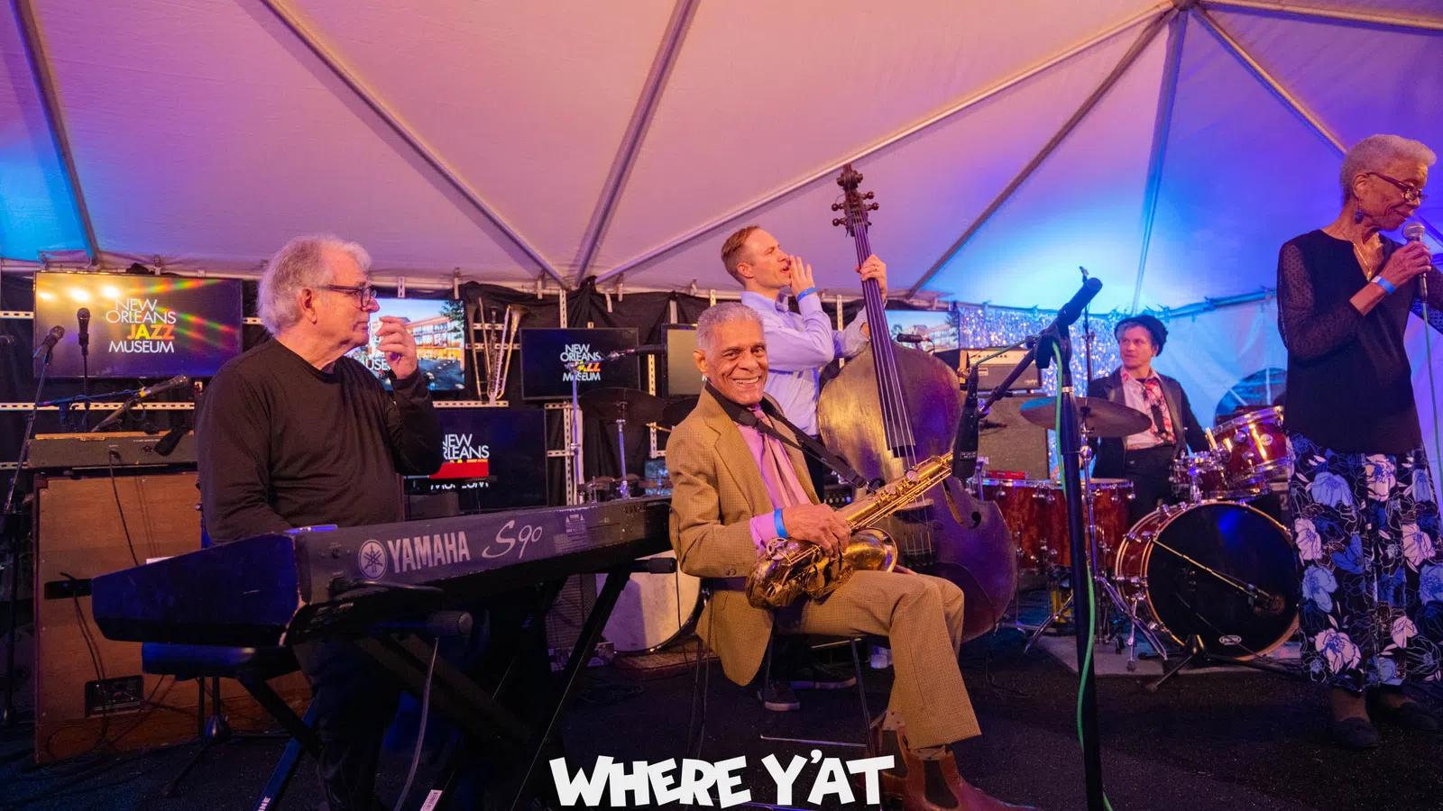 a group of people playing instruments