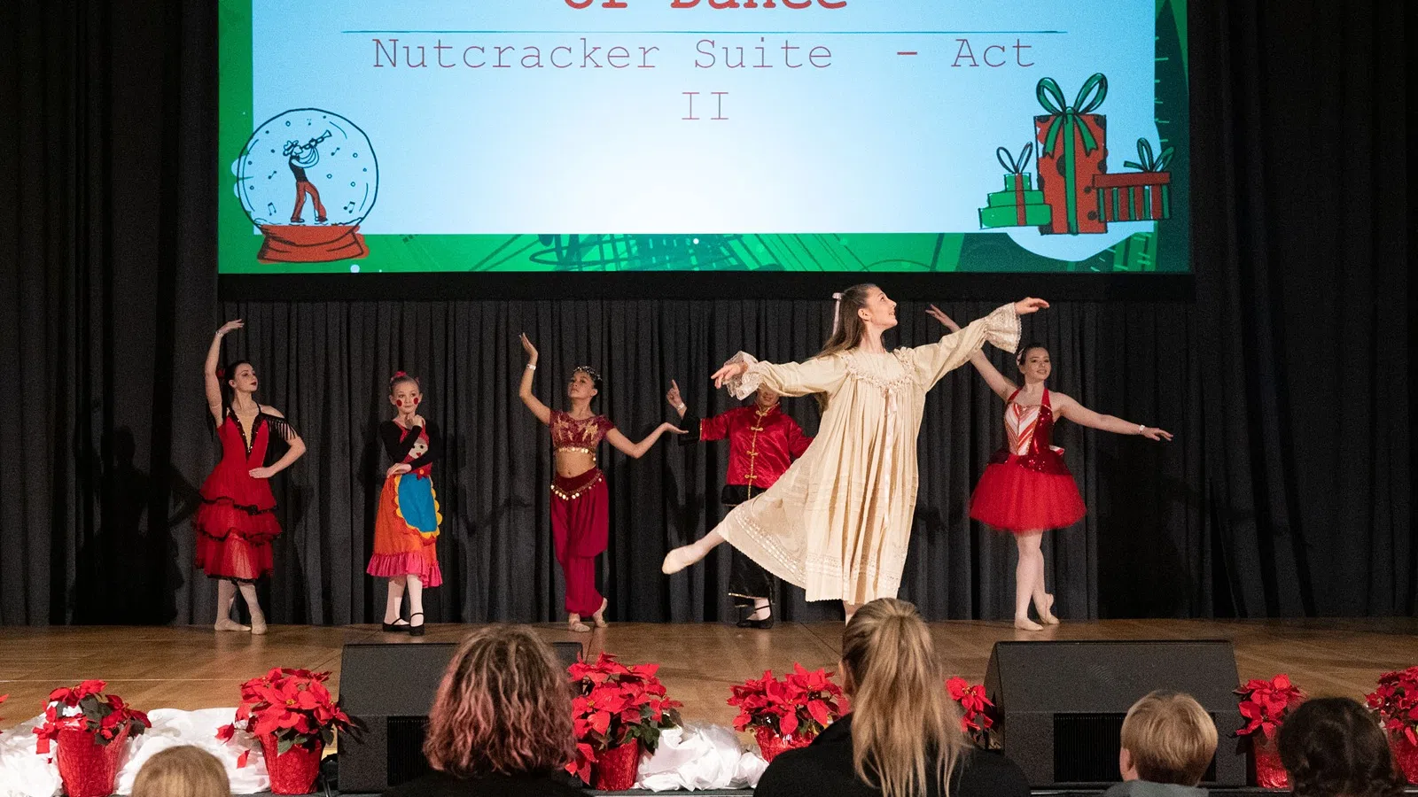 a group of people performing on a stage