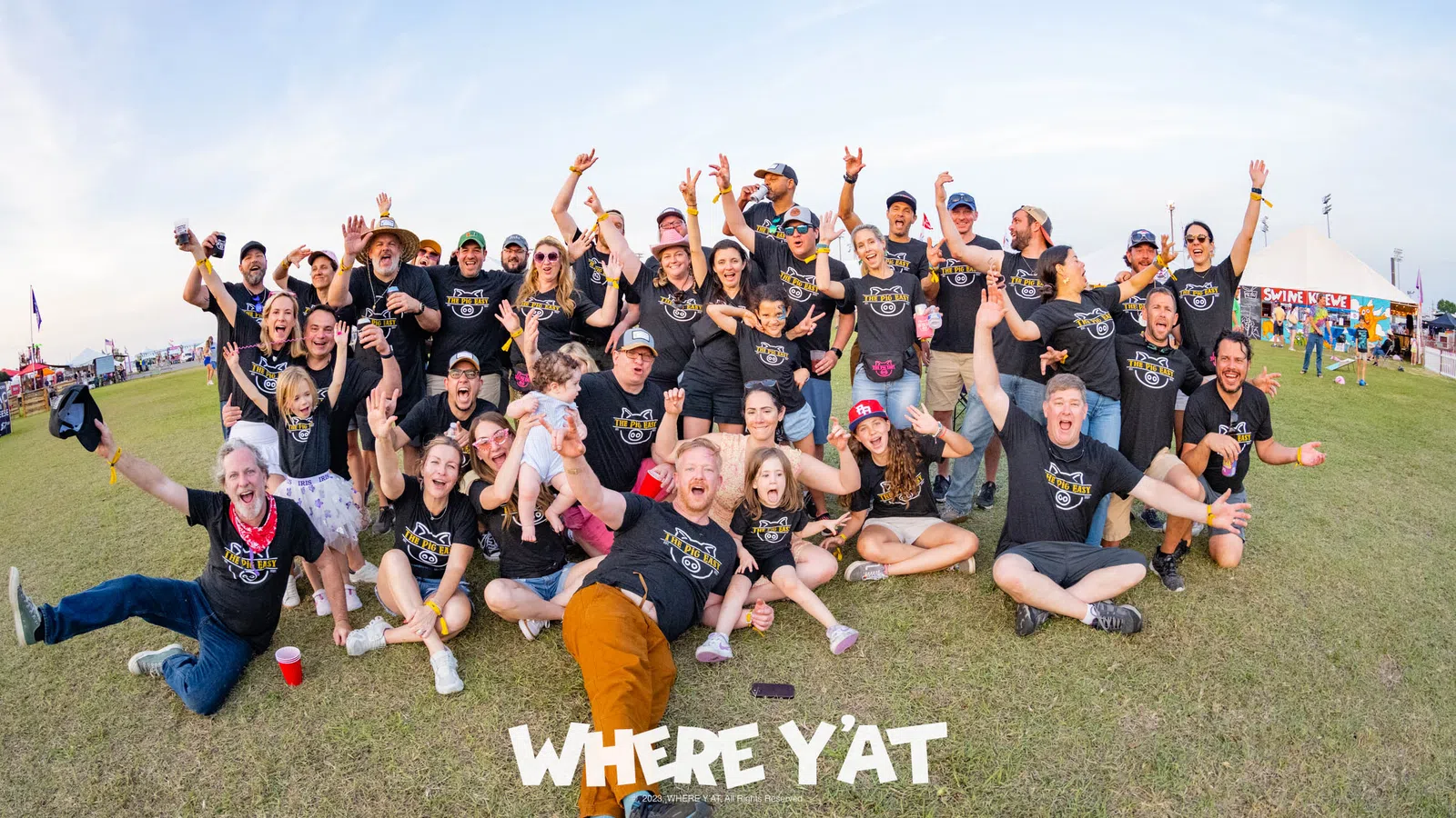 a group of people posing for a photo