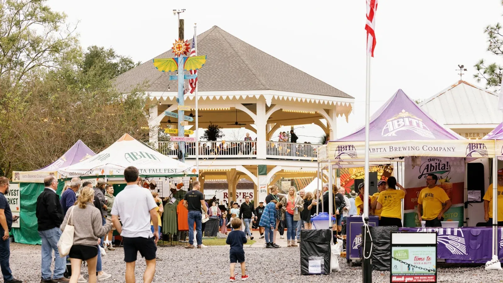 a group of people at an outdoor event